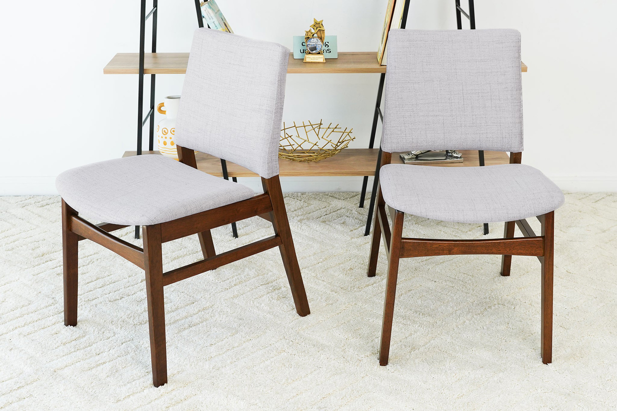 Ashcroft Gusto Fabric Dining Chair (Set Of 2) - Light Gray