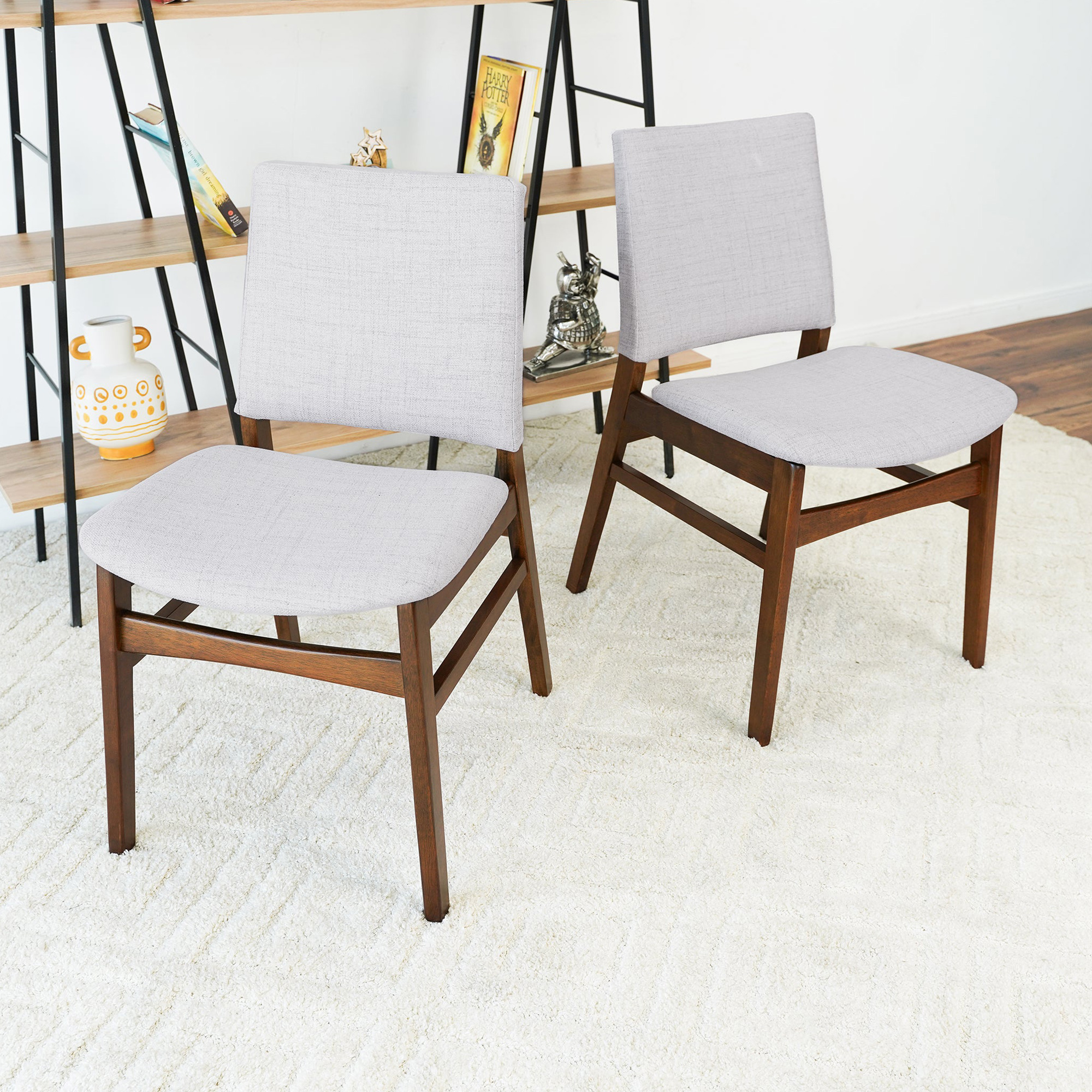 Ashcroft Gusto Fabric Dining Chair (Set Of 2) - Light Gray