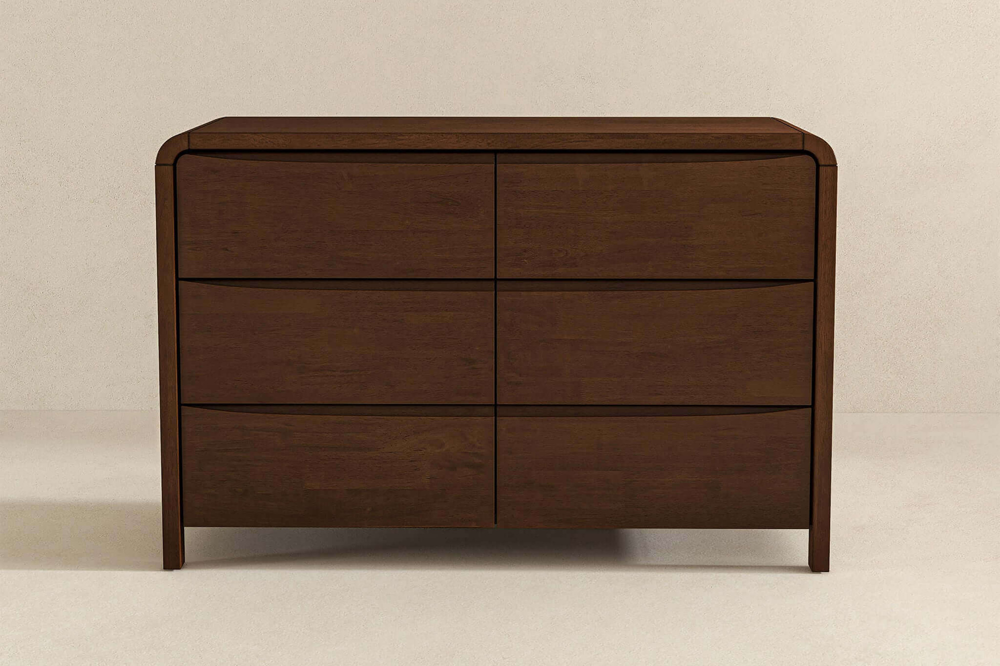 Ashcroft - Lionel Mid-Century Modern Solid Wood Dresser with 6 Drawers