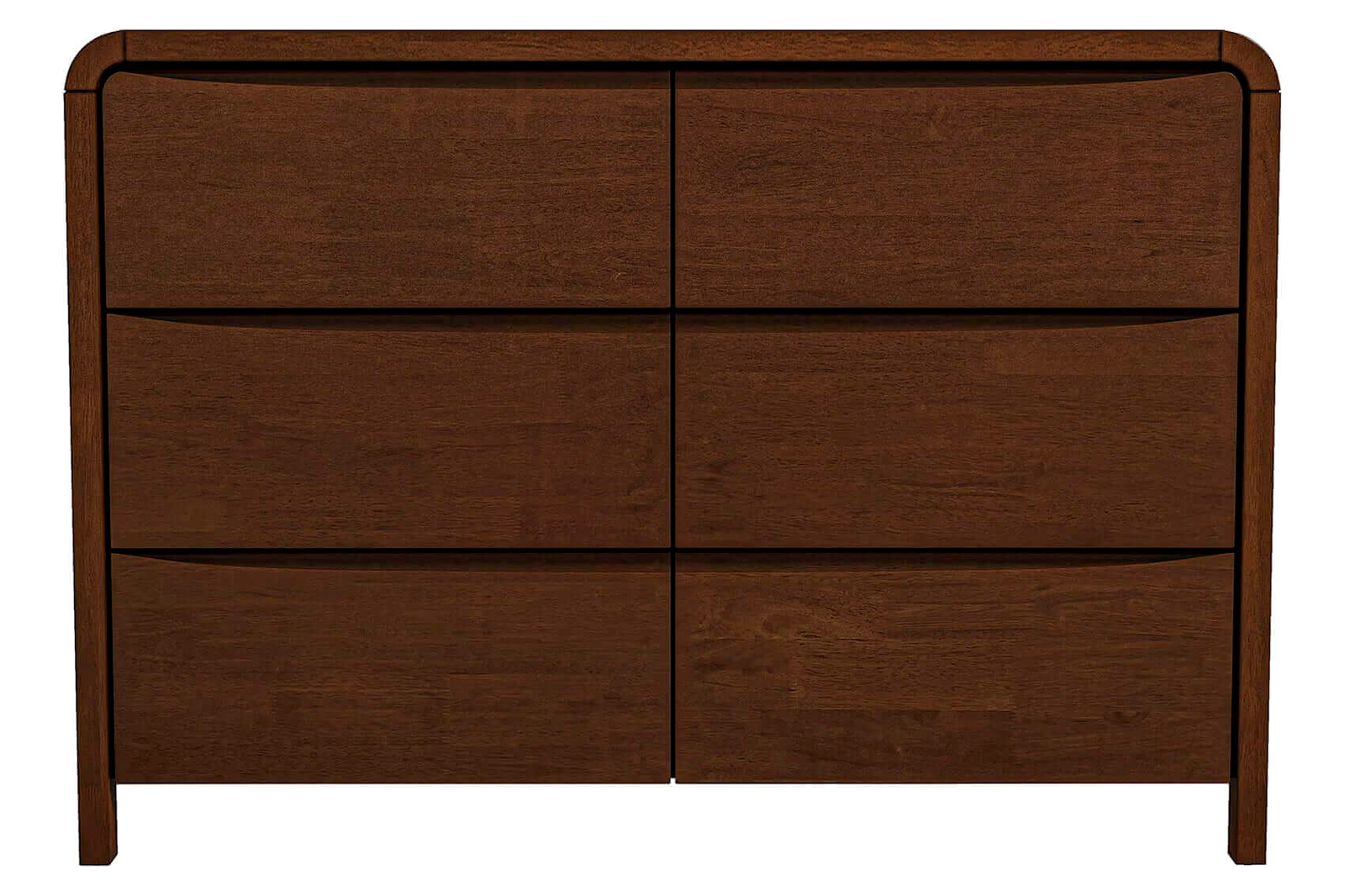 Ashcroft - Lionel Mid-Century Modern Solid Wood Dresser with 6 Drawers