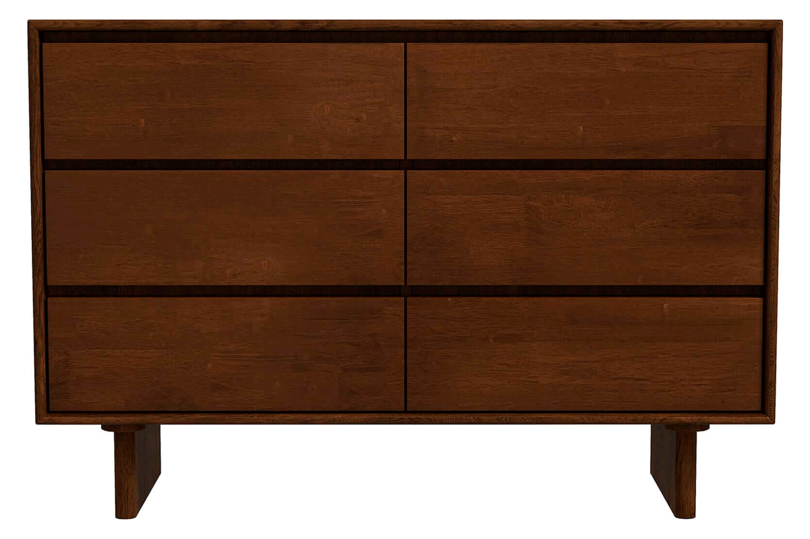 Ashcroft - Dubrovnik Mid-Century Modern Walnut Dresser with 6 Drawers