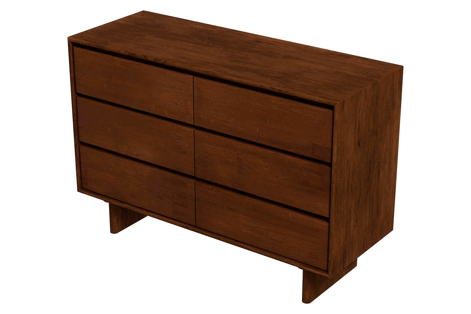 Ashcroft - Dubrovnik Mid-Century Modern Walnut Dresser with 6 Drawers