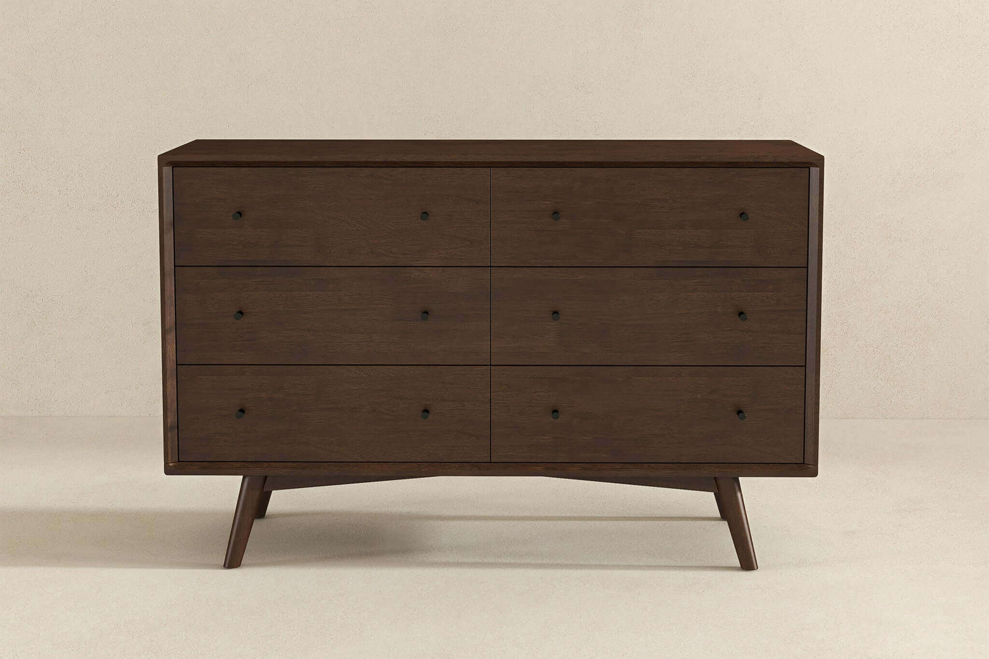 Ashcroft Mid-Century Modern Dresser with 6 Drawer - Walnut