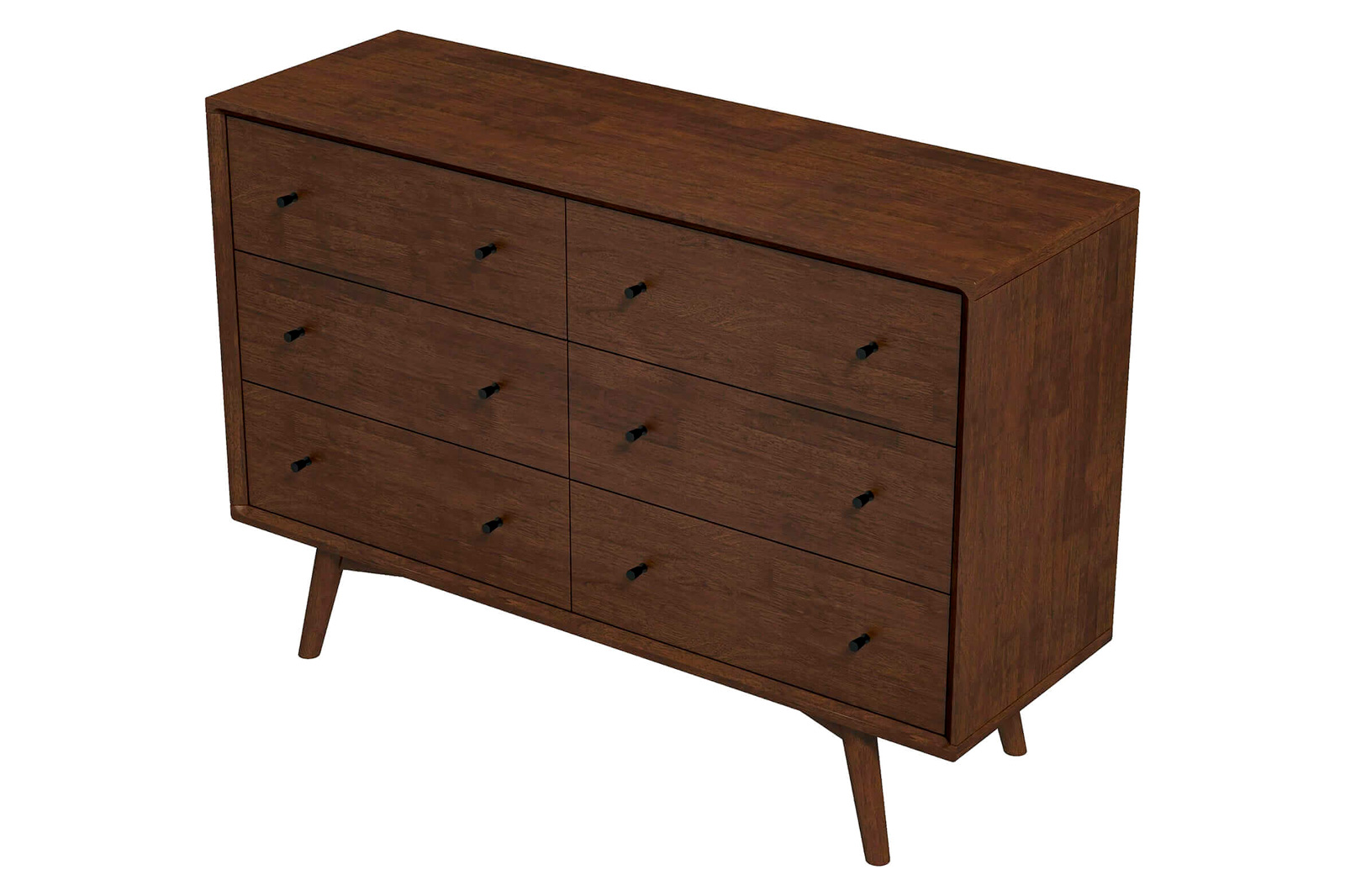 Ashcroft Mid-Century Modern Dresser with 6 Drawer - Walnut