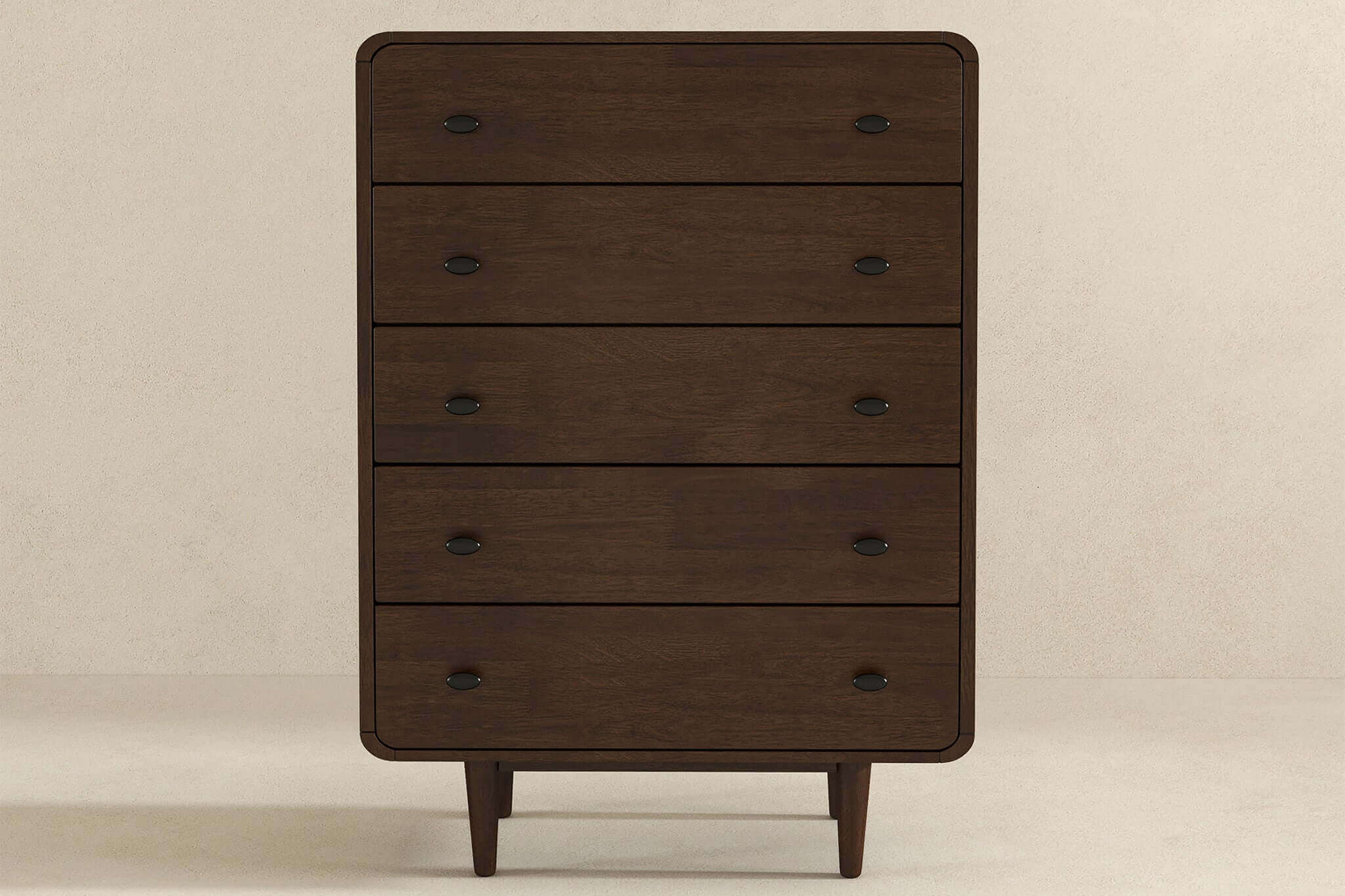 Ashcroft Alexa Mid-Century Modern Dresser with 5 Drawers - Brown