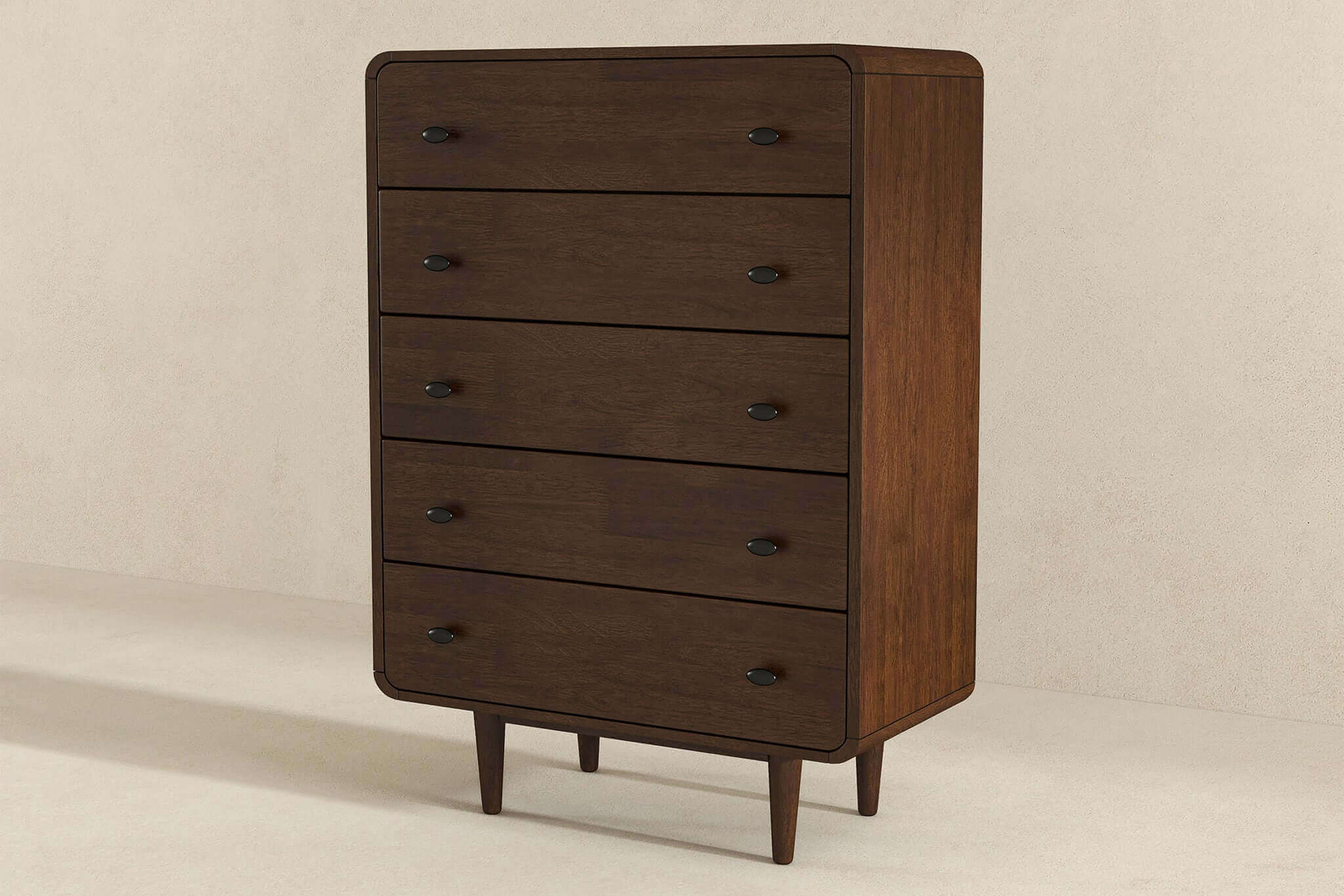 Ashcroft Alexa Mid-Century Modern Dresser with 5 Drawers - Brown