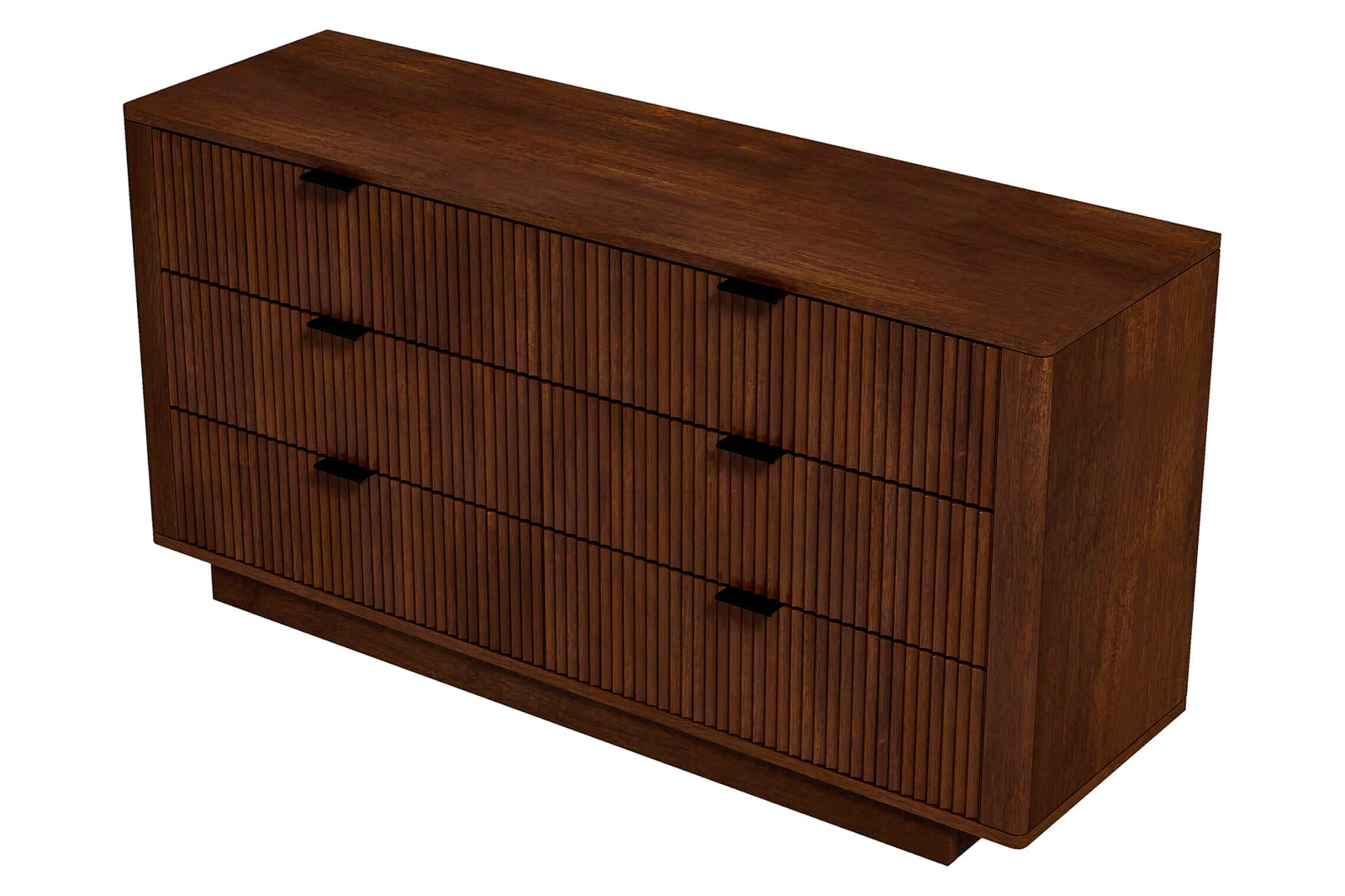 Ashcroft - Lola Mid-Century Modern Walnut Dresser with 6 Drawers in Walnut