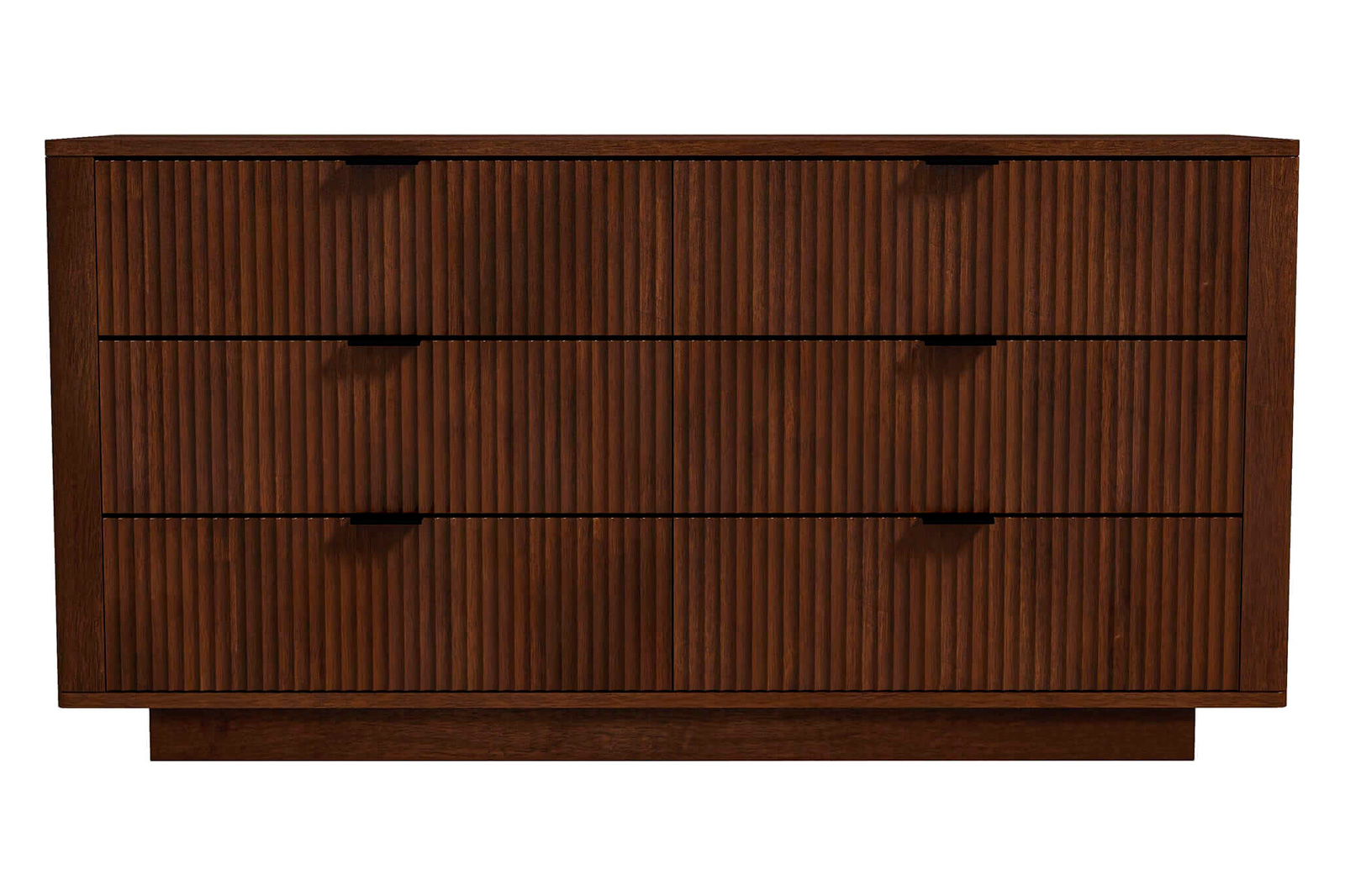 Ashcroft - Lola Mid-Century Modern Walnut Dresser with 6 Drawers in Walnut