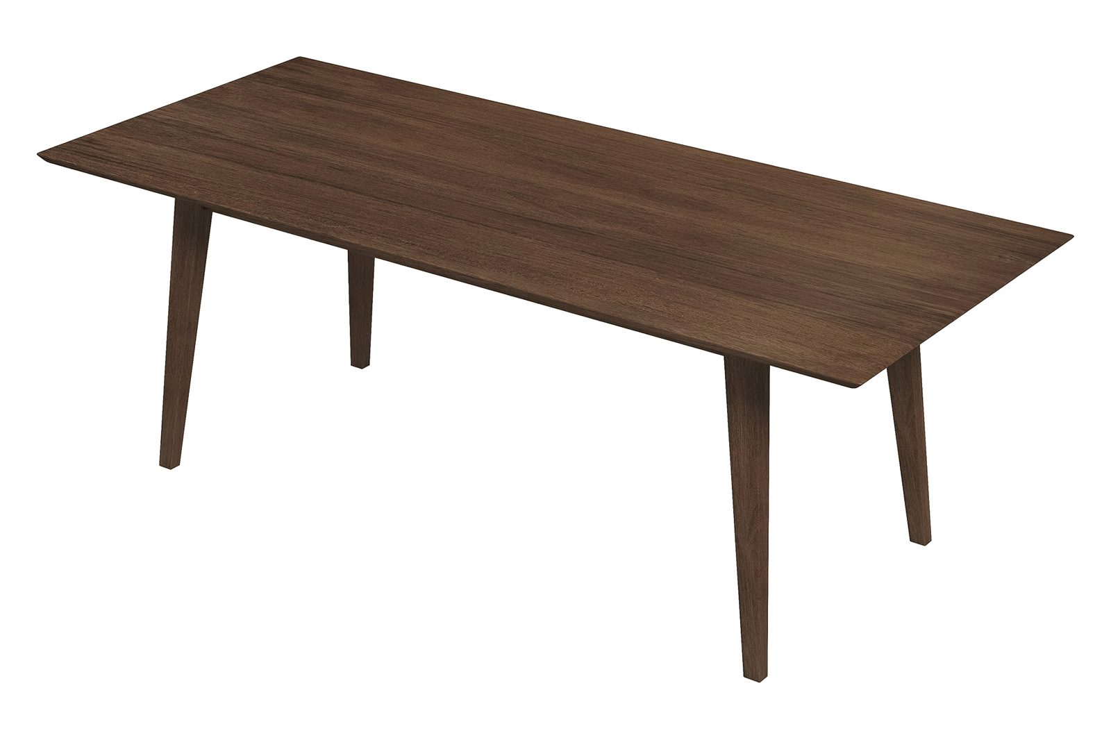 Ashcroft Levi Modern Style Solid Wood Rectangular Dining Kitchen Table - Walnut, 86"