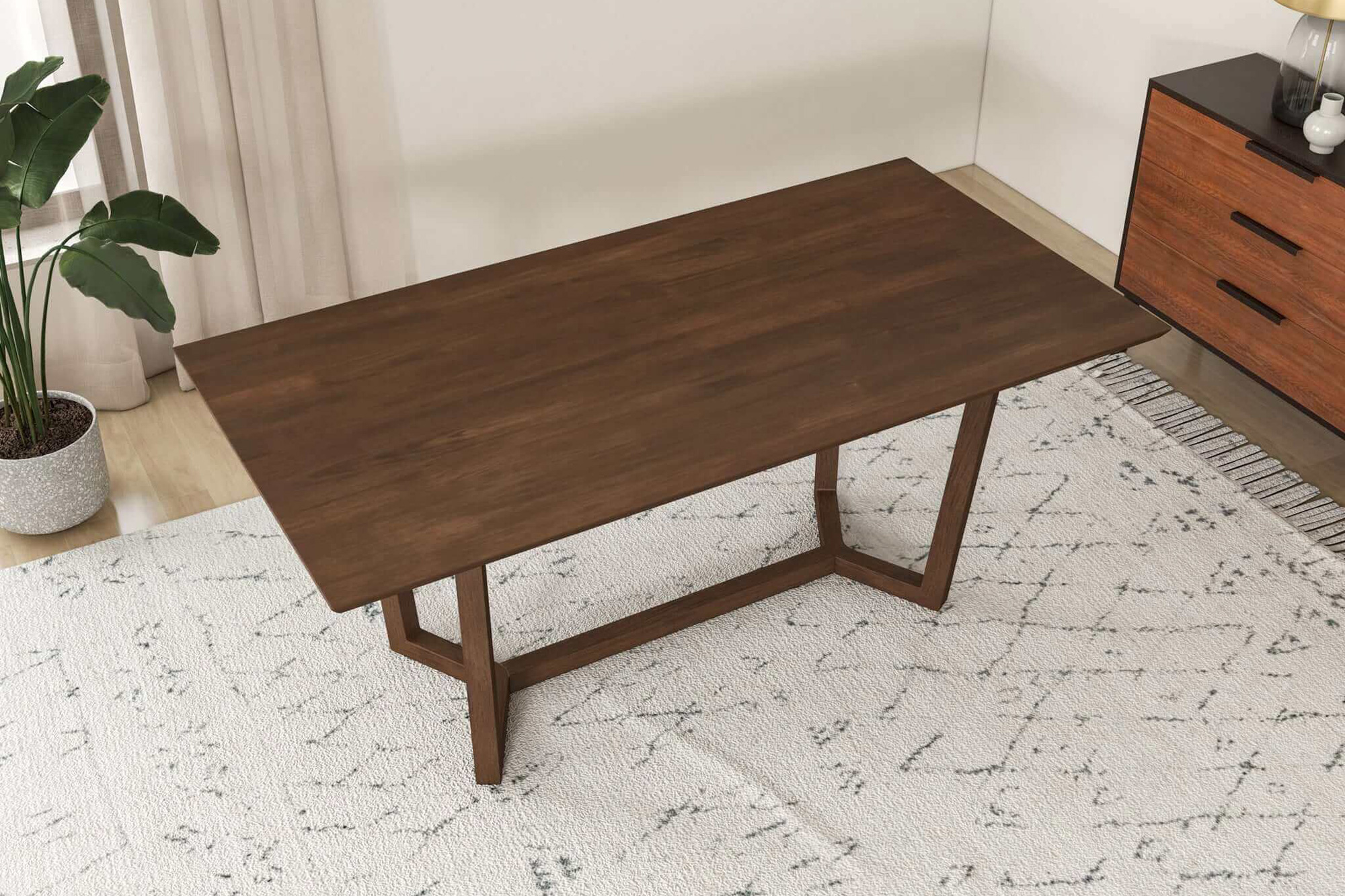 Ashcroft - Marina Solid Wood Dining Table in Brown