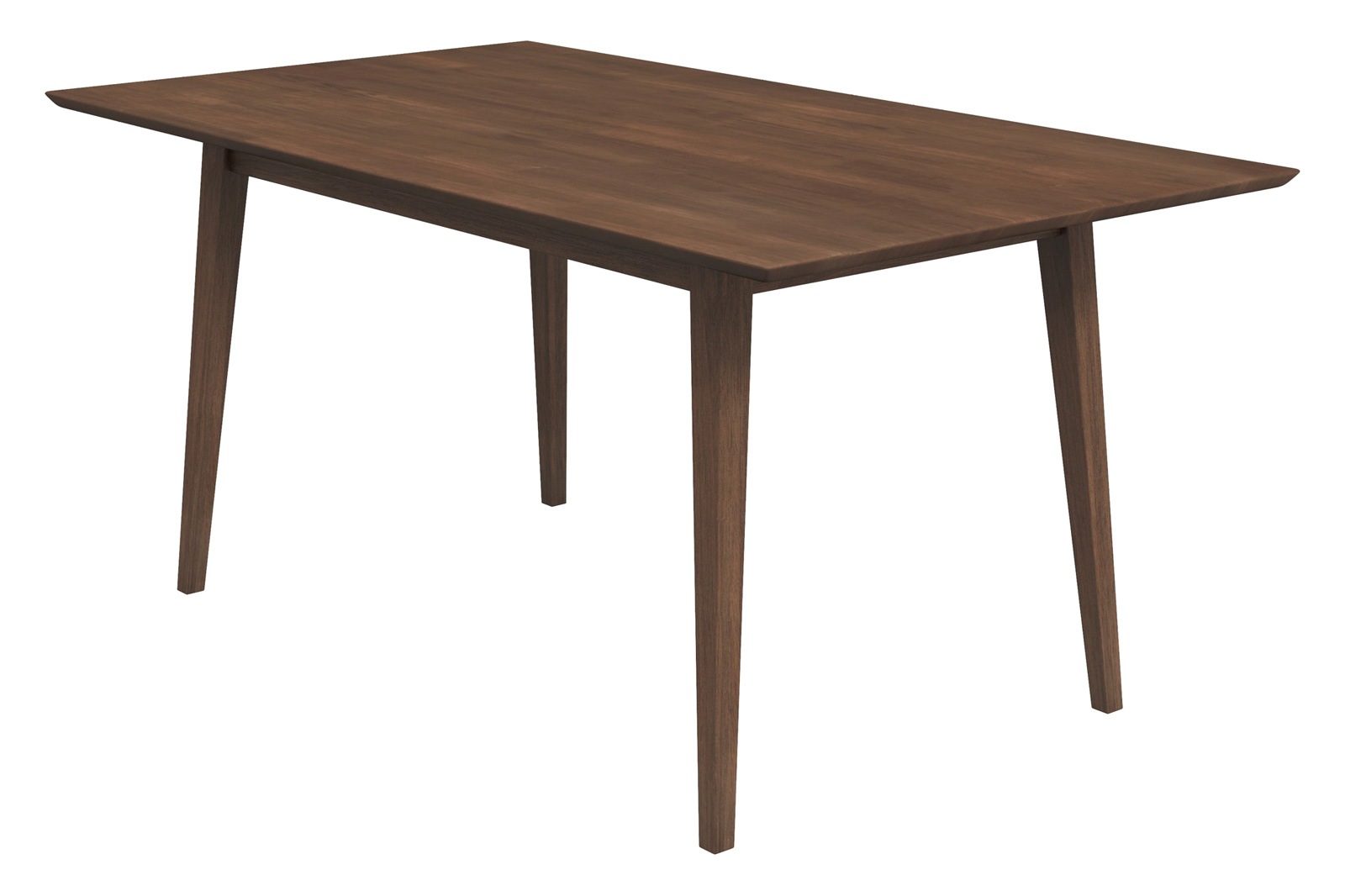 Ashcroft Mary Modern Style Solid Wood Rectangular Dining Kitchen Table - Walnut, 63"