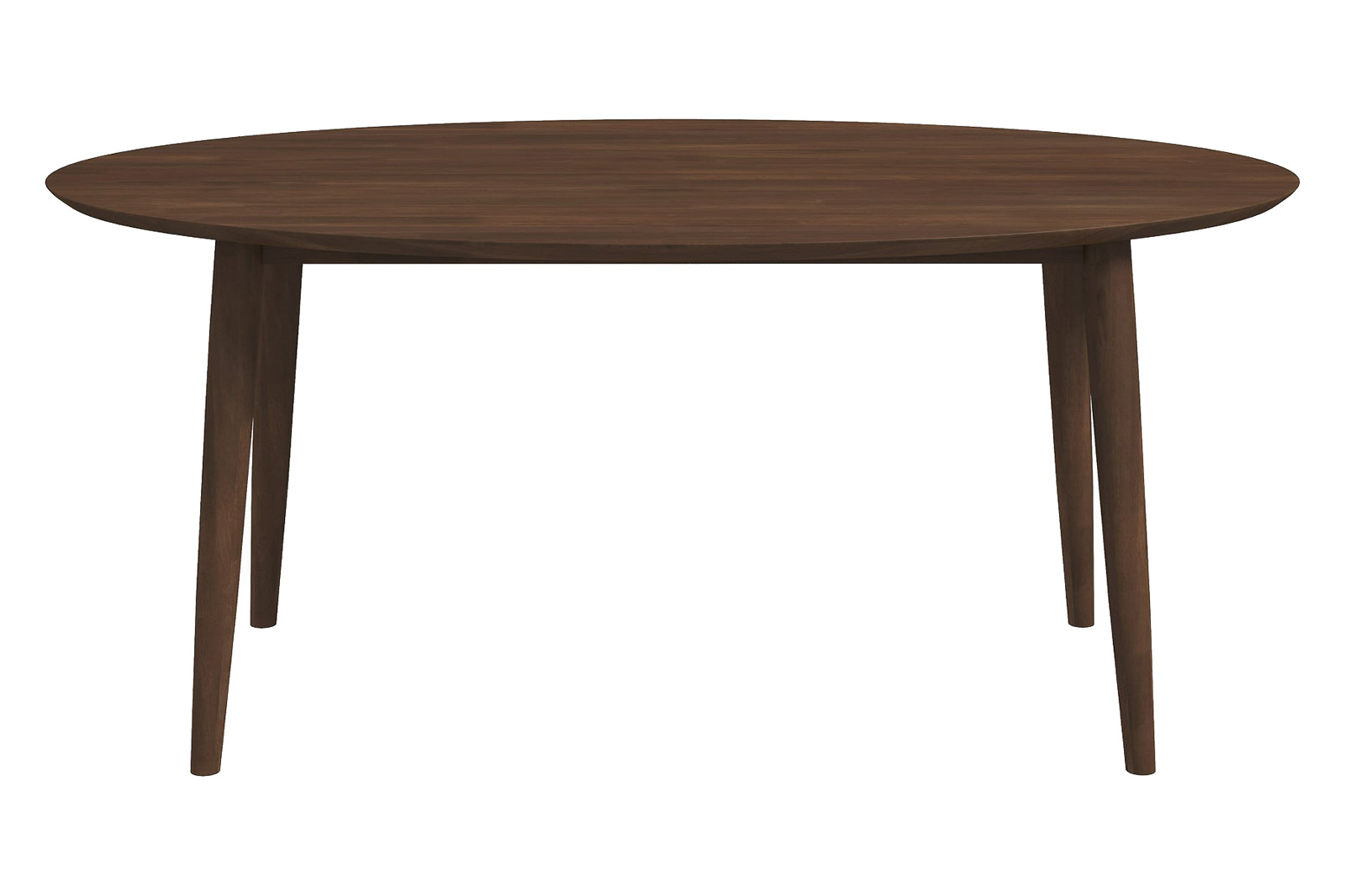 Ashcroft Ada Mid-Century Modern Style Solid Wood Walnut Oval Dining Table - Walnut