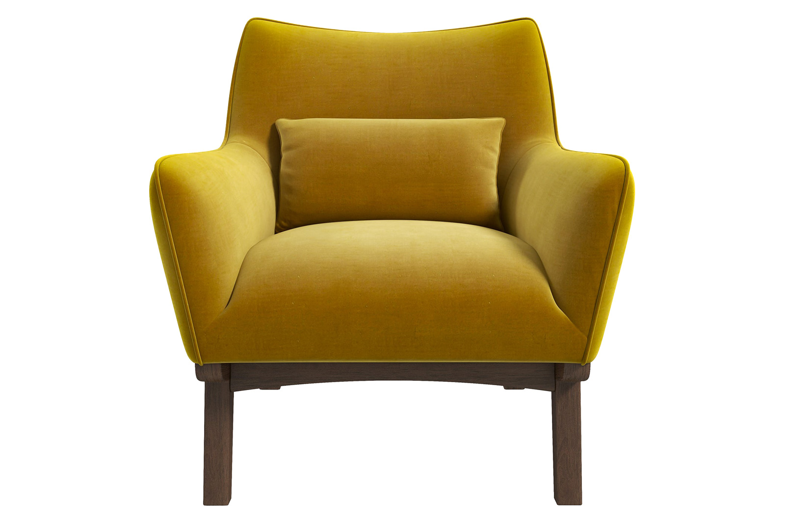 Ashcroft™ Brayden Mid-Century Modern Velvet Armchair - Gold