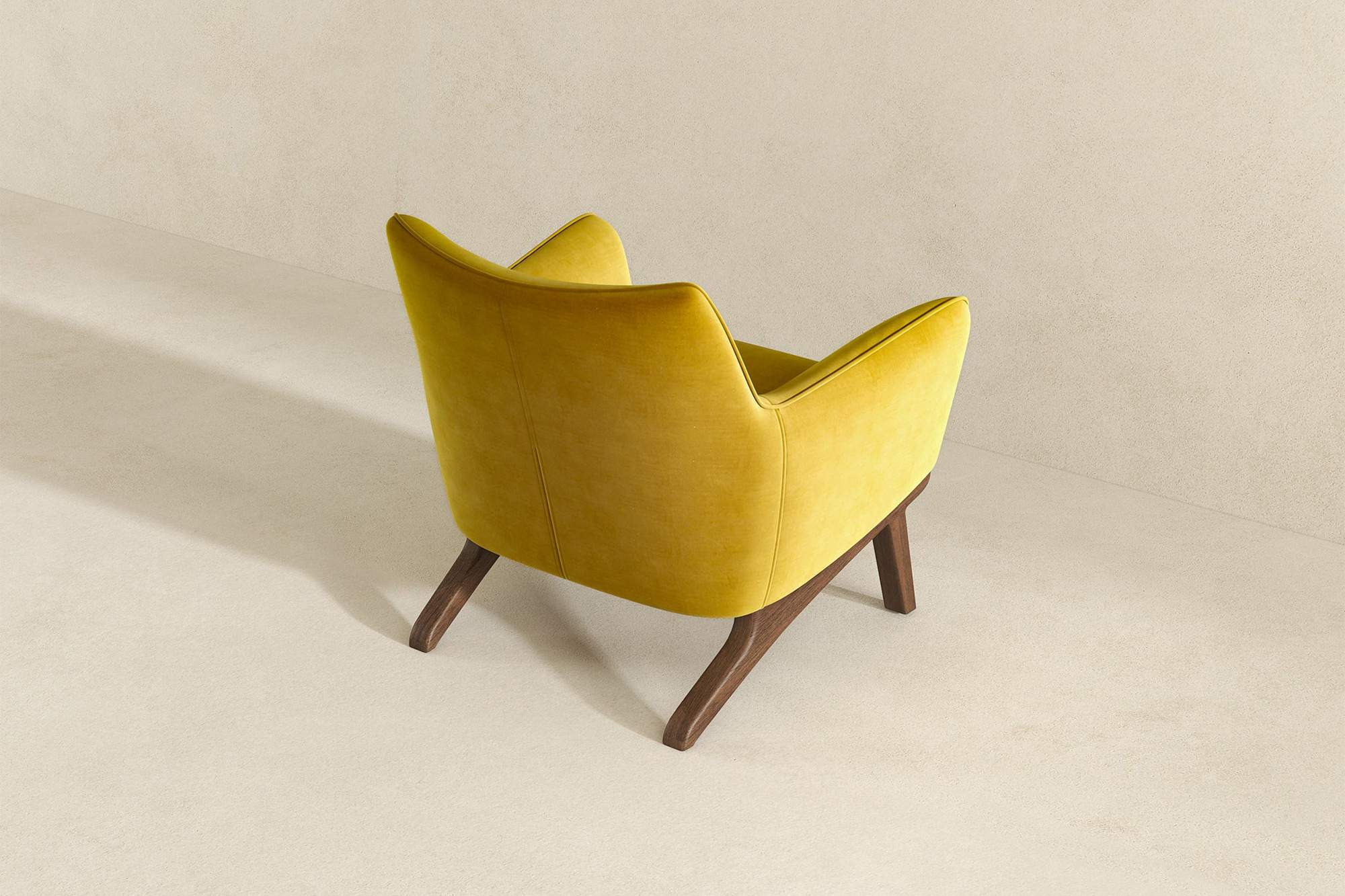 Ashcroft™ Brayden Mid-Century Modern Velvet Armchair - Gold