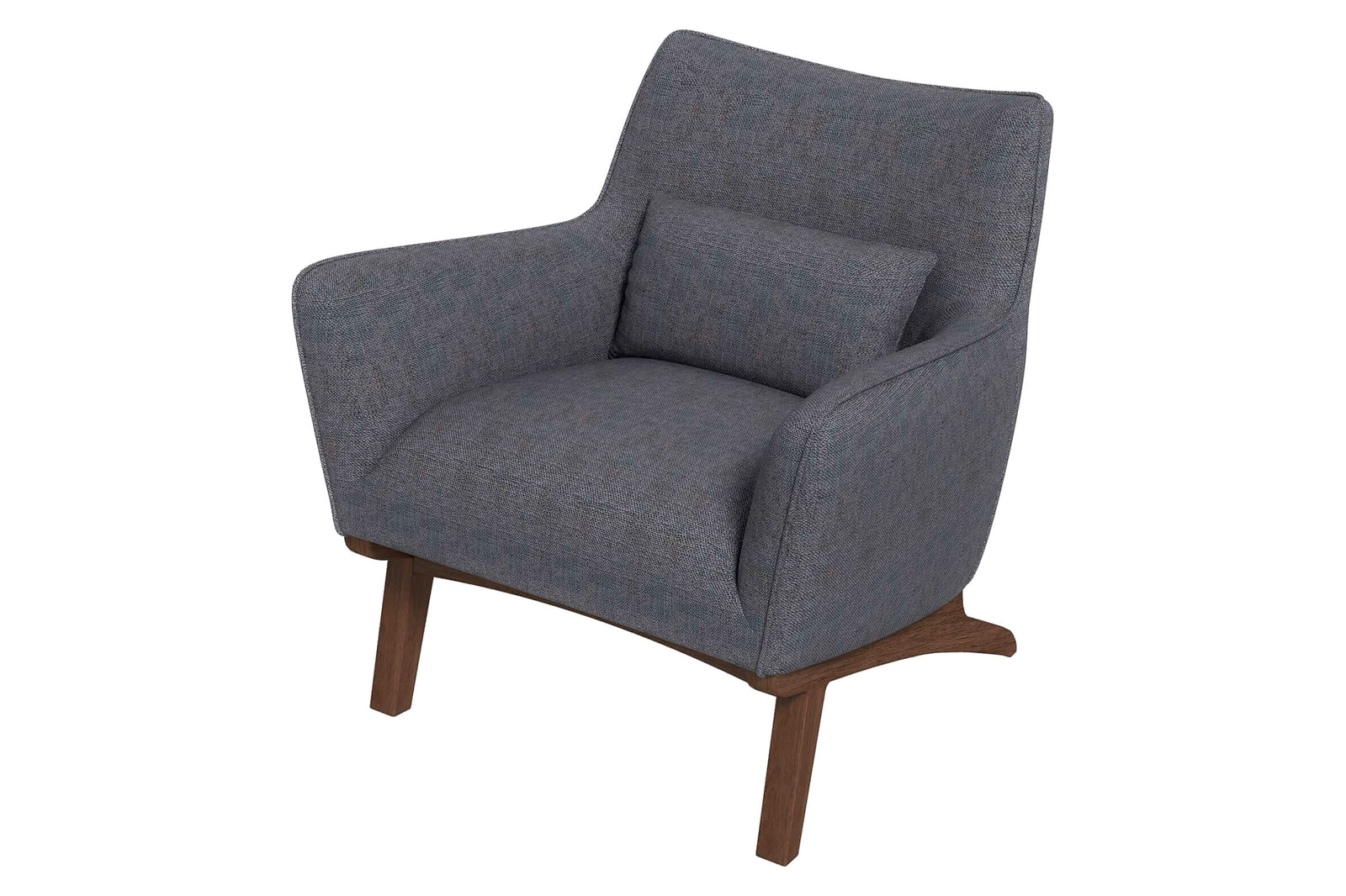 Ashcroft™ Brayden Mid-Century Modern Linen Armchair - Seaside Gray