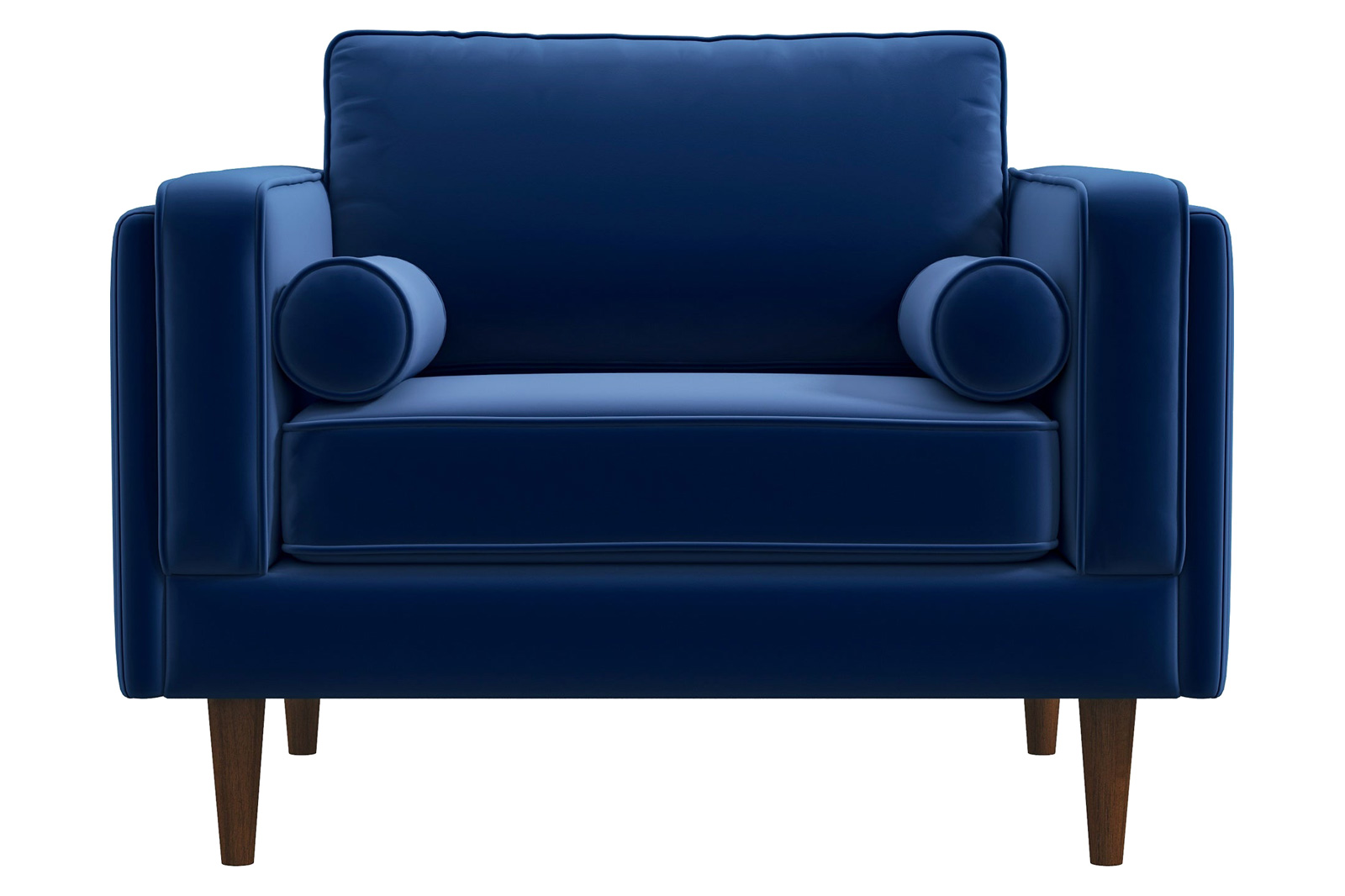 Ashcroft™ Amber Velvet Lounge Chair - Navy Blue