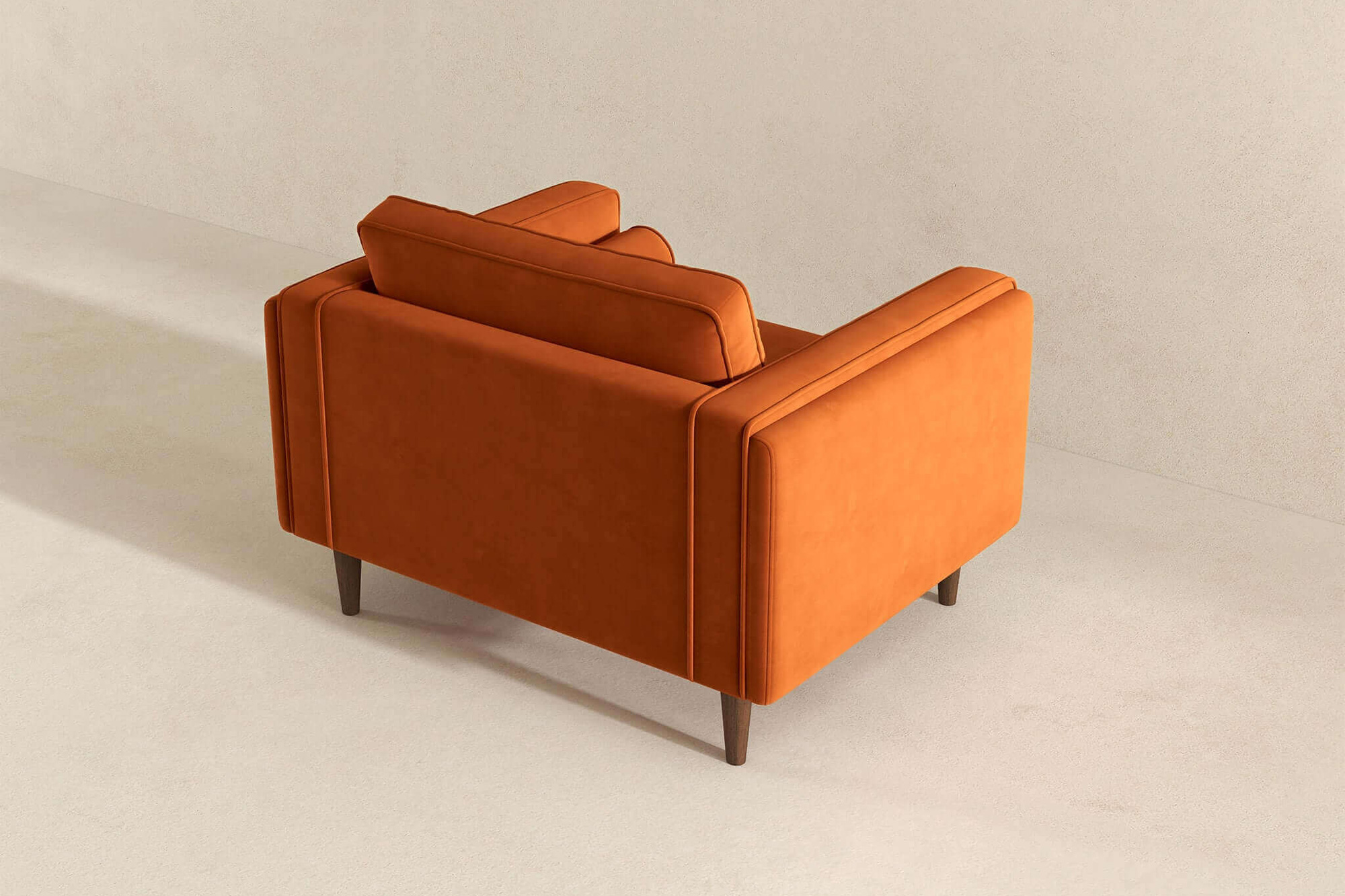 Ashcroft™ Amber Velvet Lounge Chair - Burnt Orange