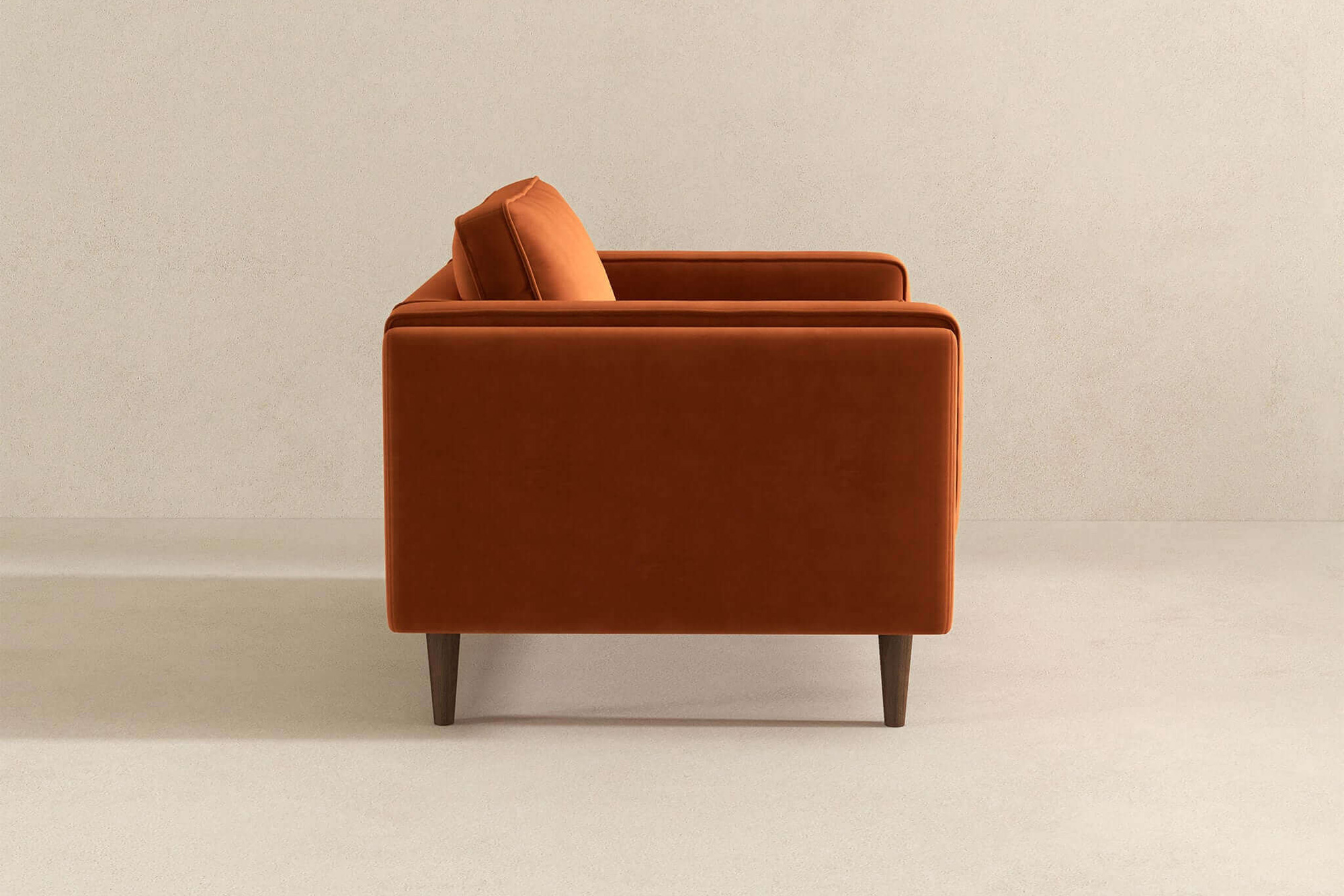 Ashcroft™ Amber Velvet Lounge Chair - Burnt Orange