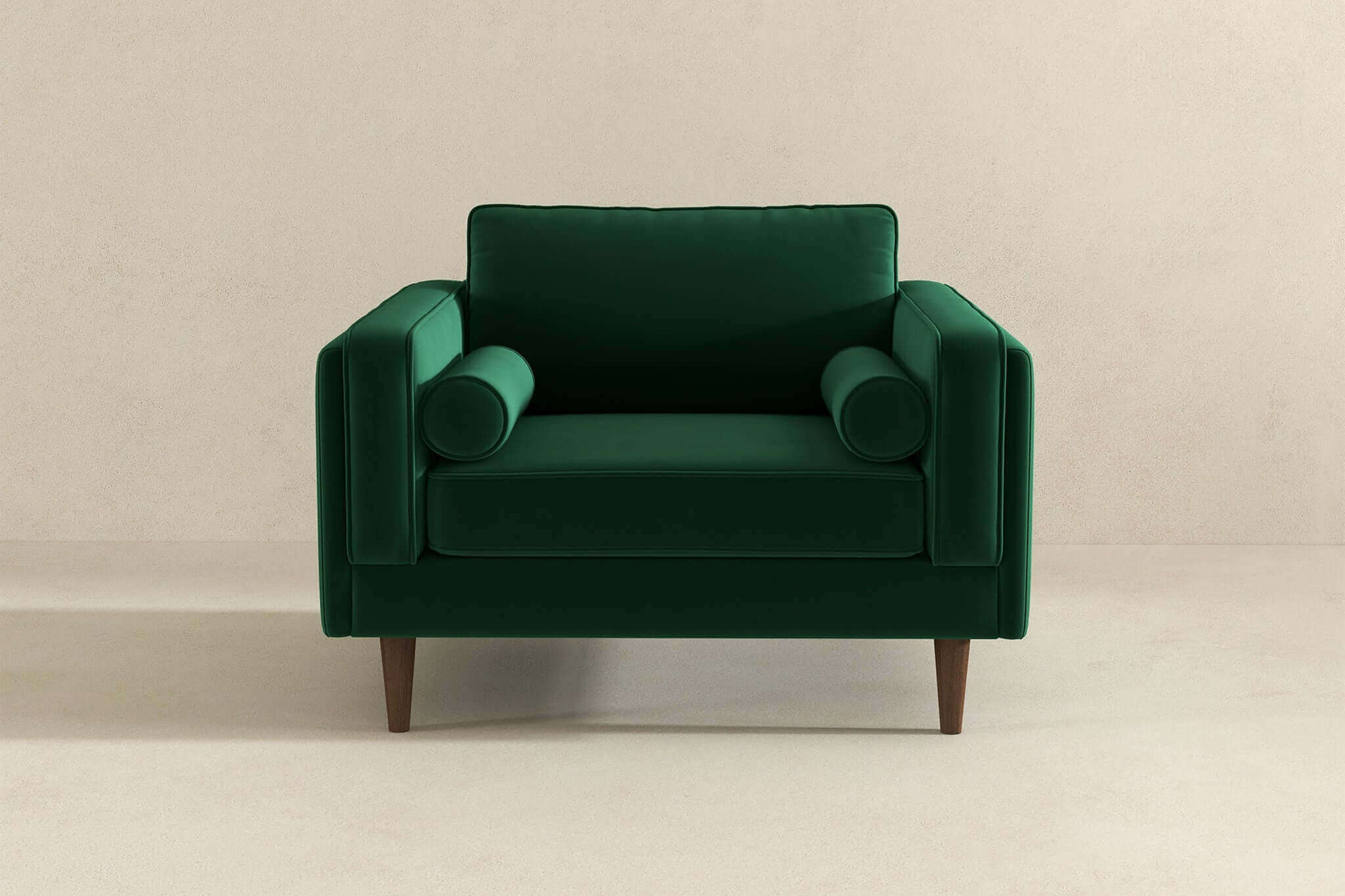 Ashcroft™ Amber Velvet Lounge Chair - Dark Green