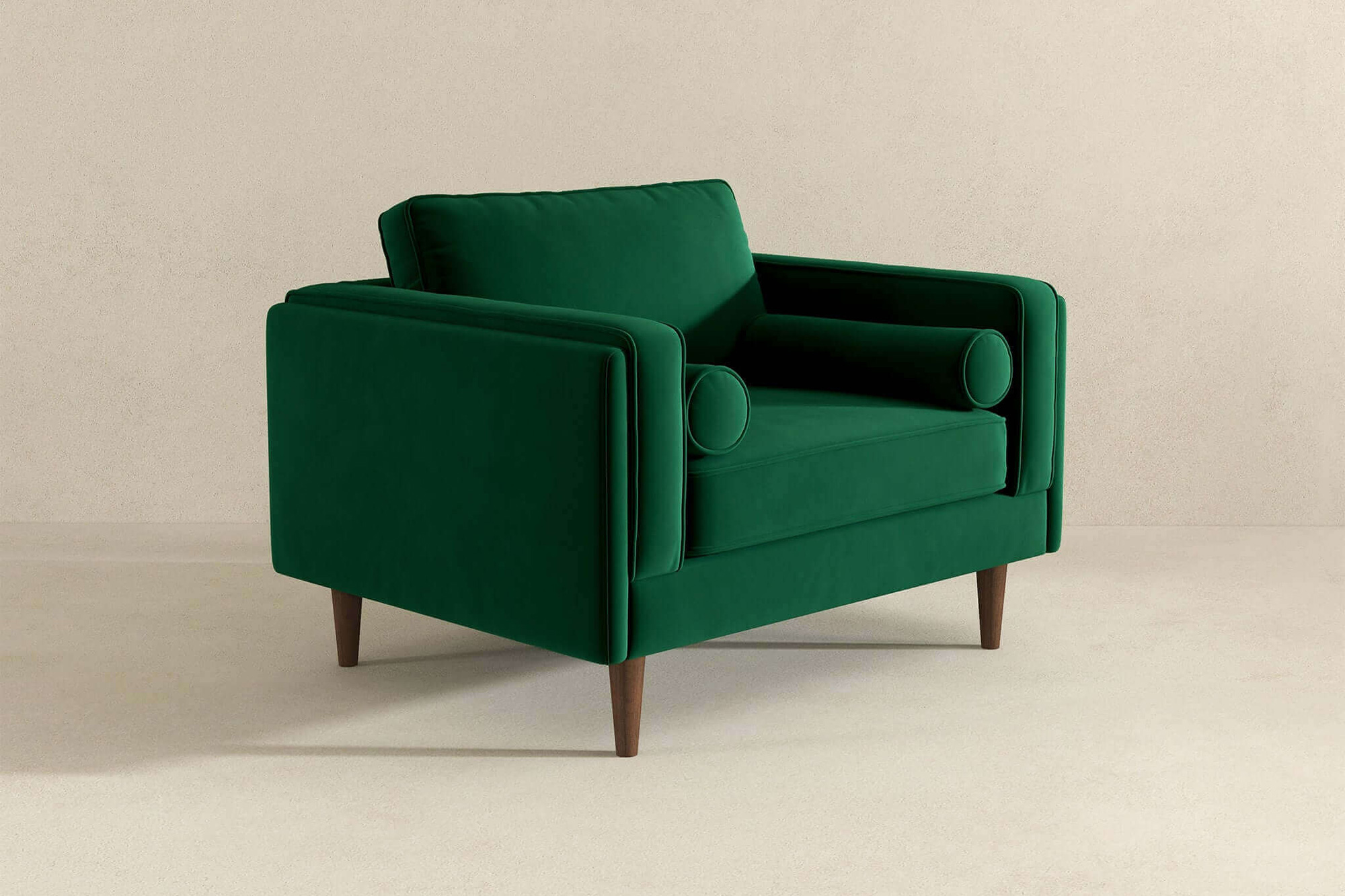 Ashcroft™ Amber Velvet Lounge Chair - Dark Green