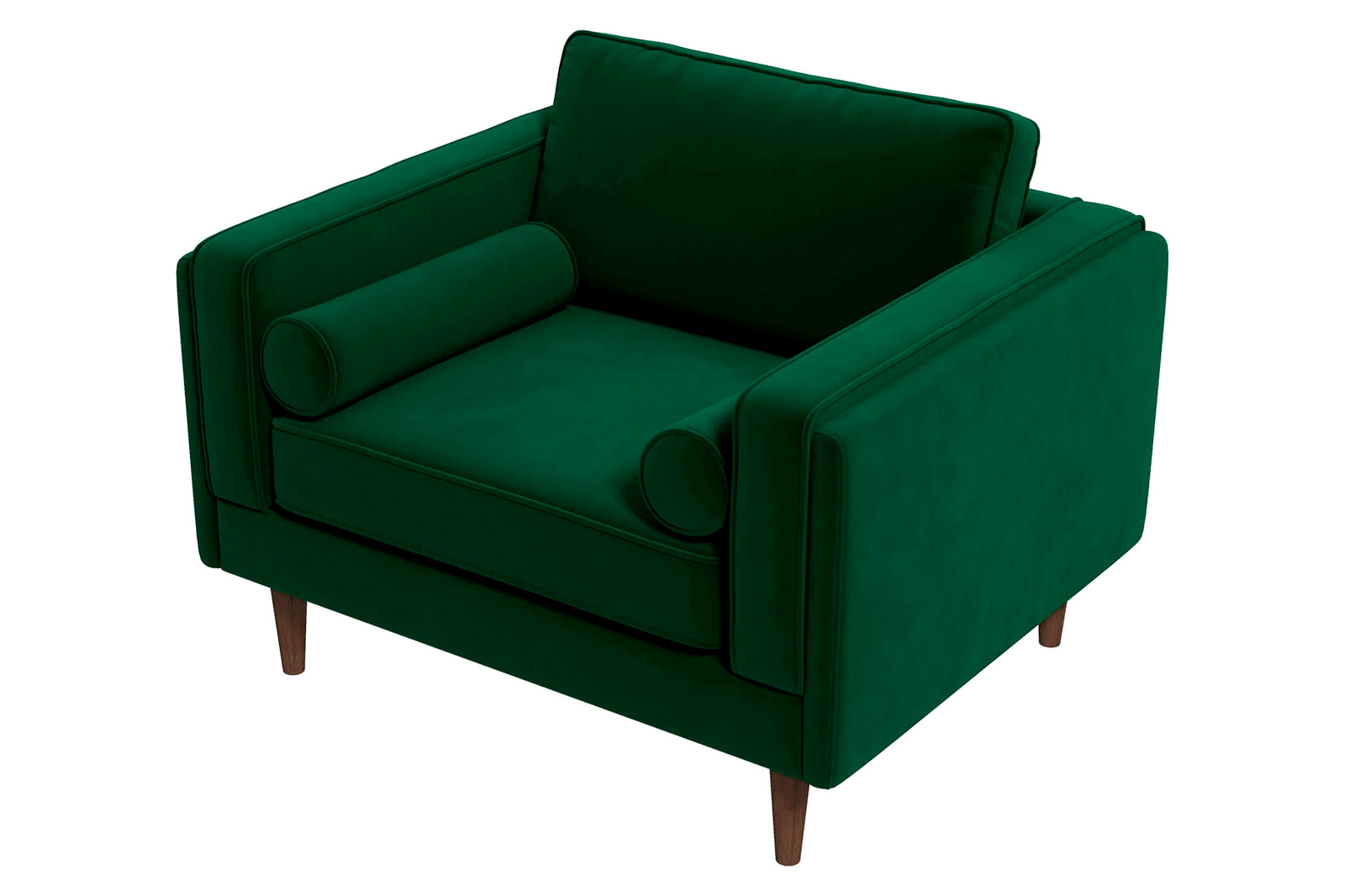 Ashcroft™ Amber Velvet Lounge Chair - Dark Green