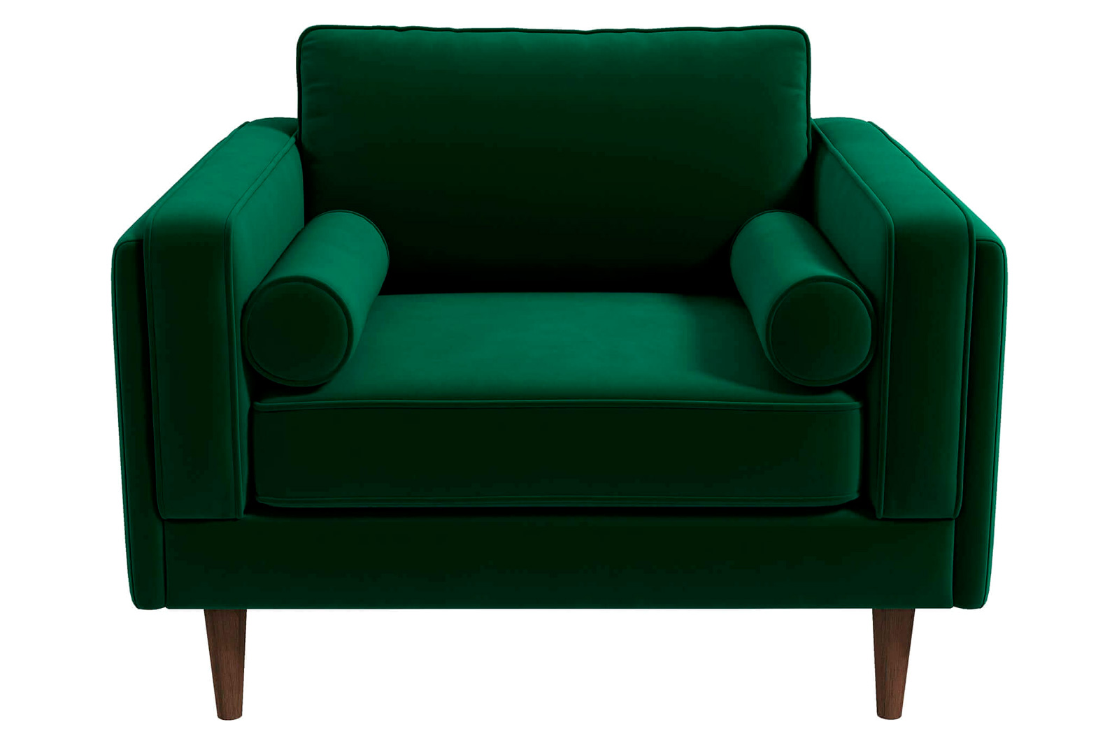 Ashcroft™ Amber Velvet Lounge Chair - Dark Green