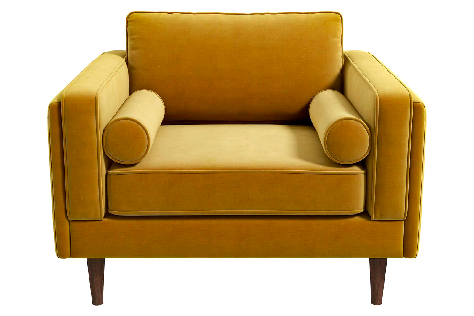 Ashcroft™ Amber Velvet Lounge Chair - Dark Yellow