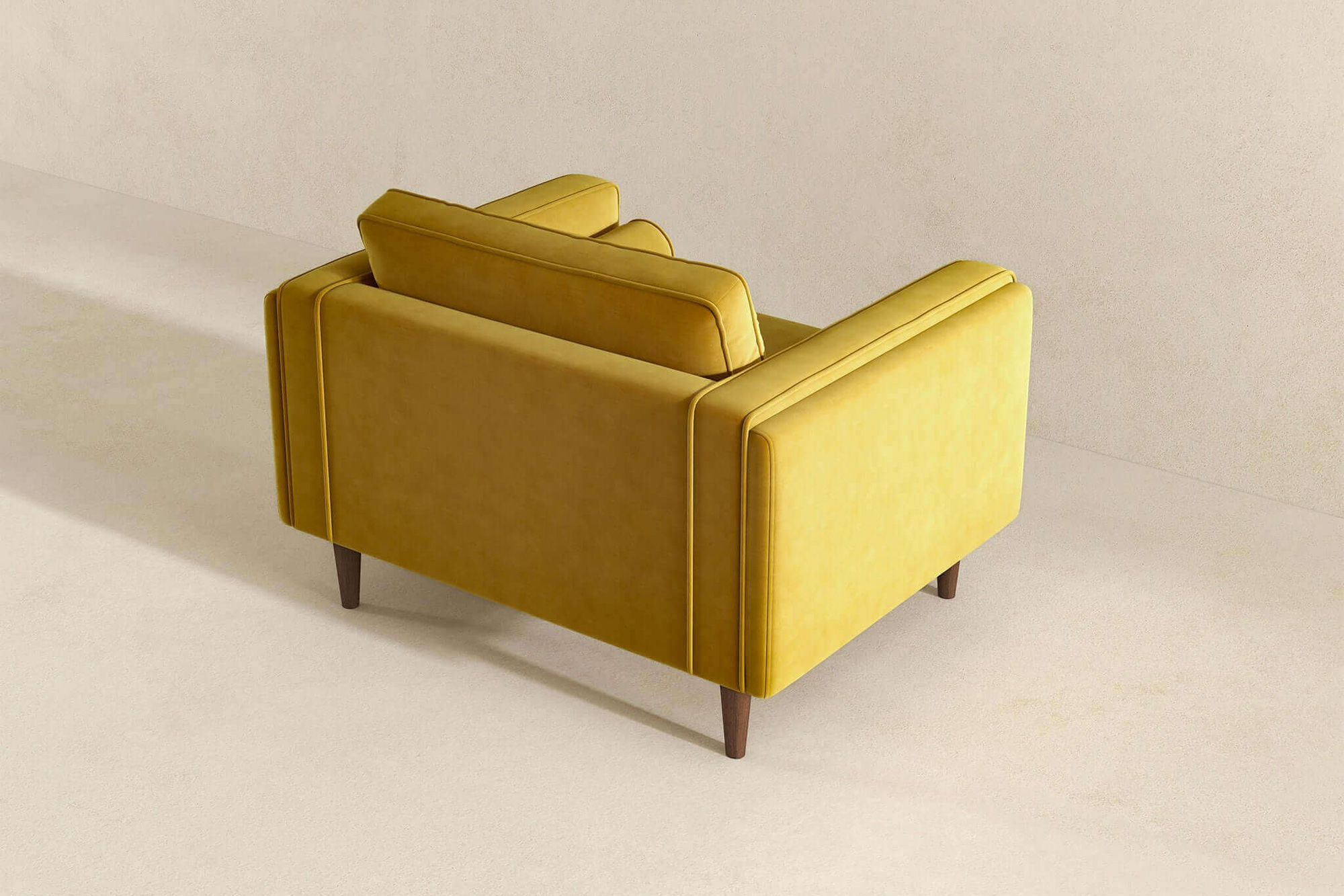 Ashcroft™ Amber Velvet Lounge Chair - Dark Yellow