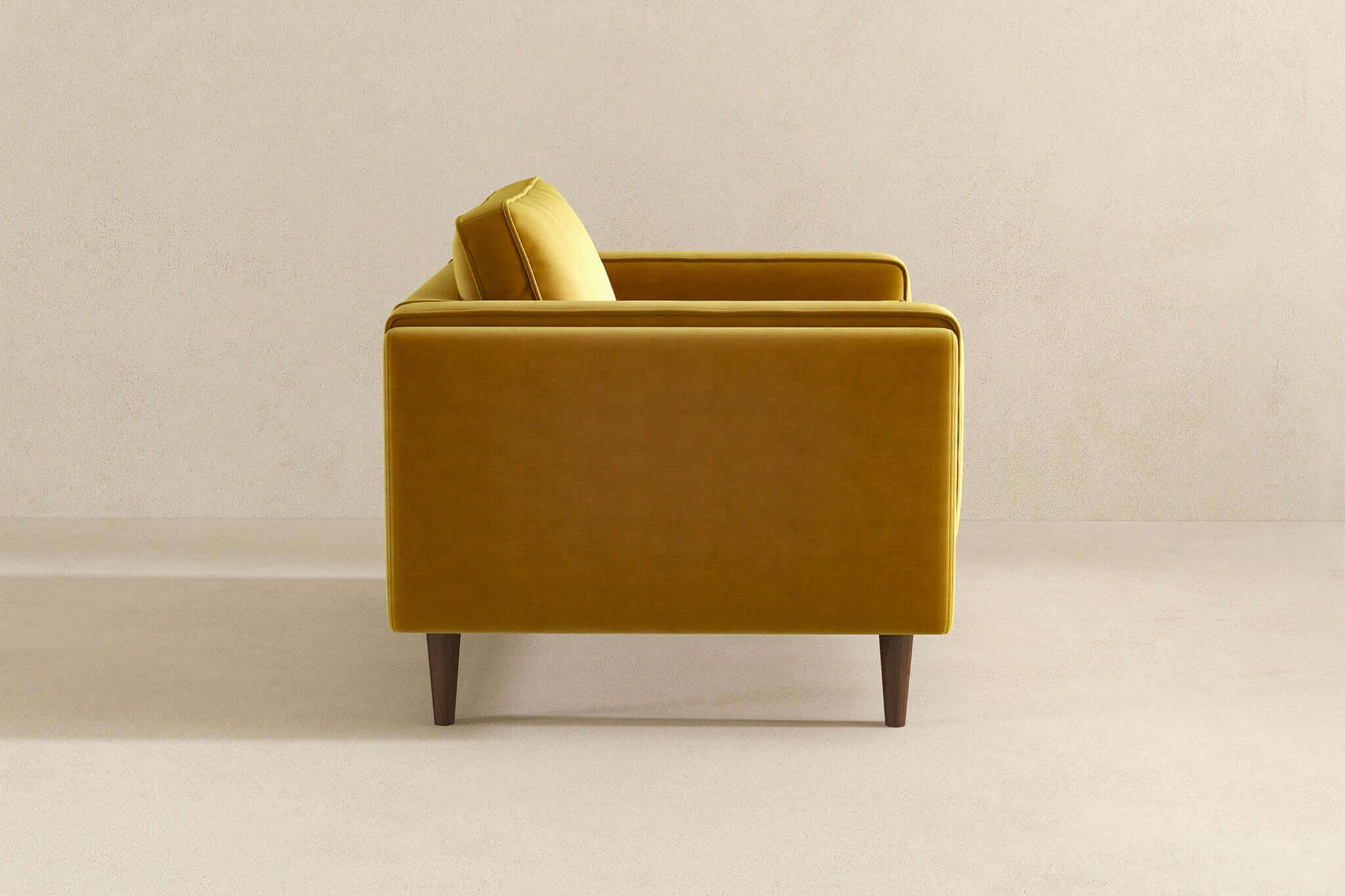 Ashcroft™ Amber Velvet Lounge Chair - Dark Yellow