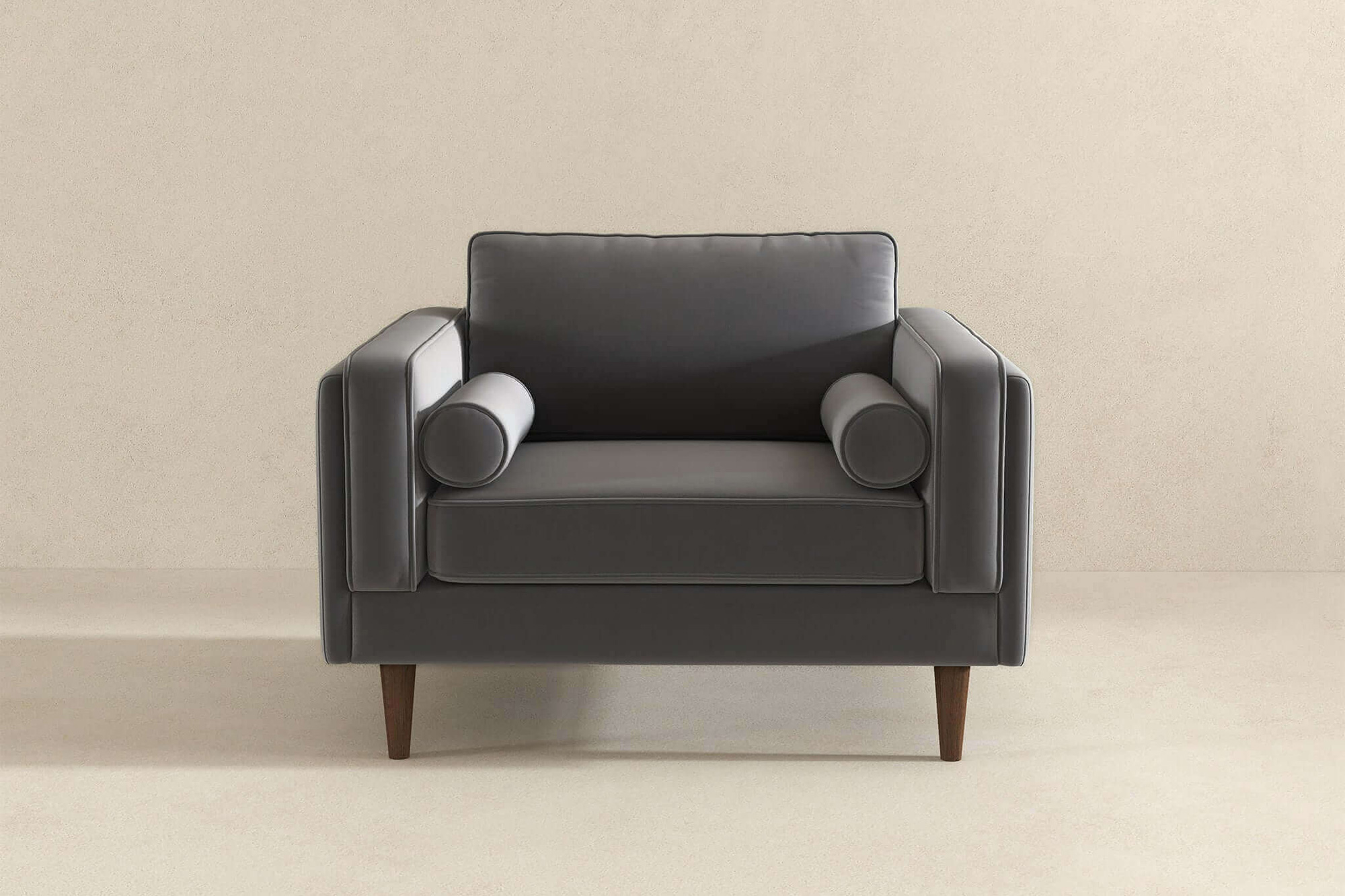 Ashcroft™ Amber Velvet Lounge Chair - Gray