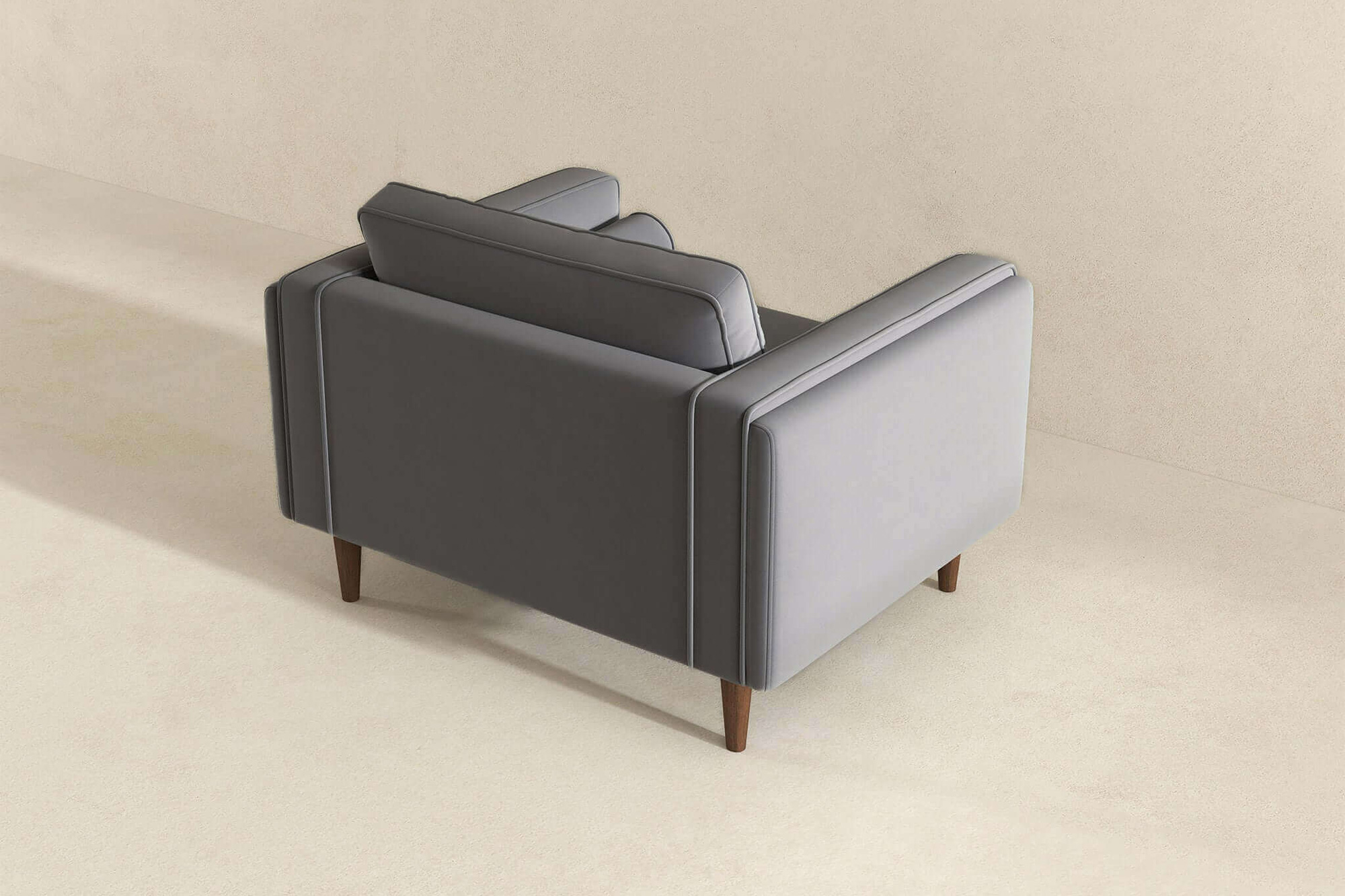 Ashcroft™ Amber Velvet Lounge Chair - Gray