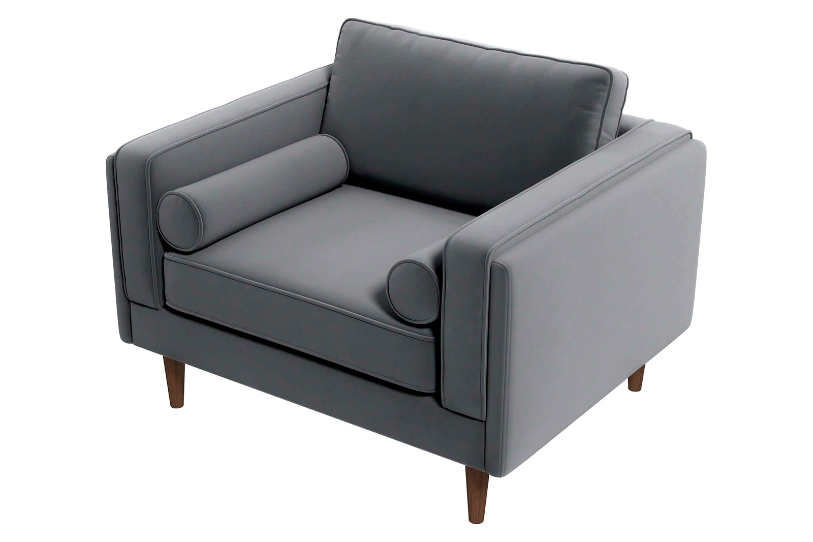 Ashcroft™ Amber Velvet Lounge Chair - Gray