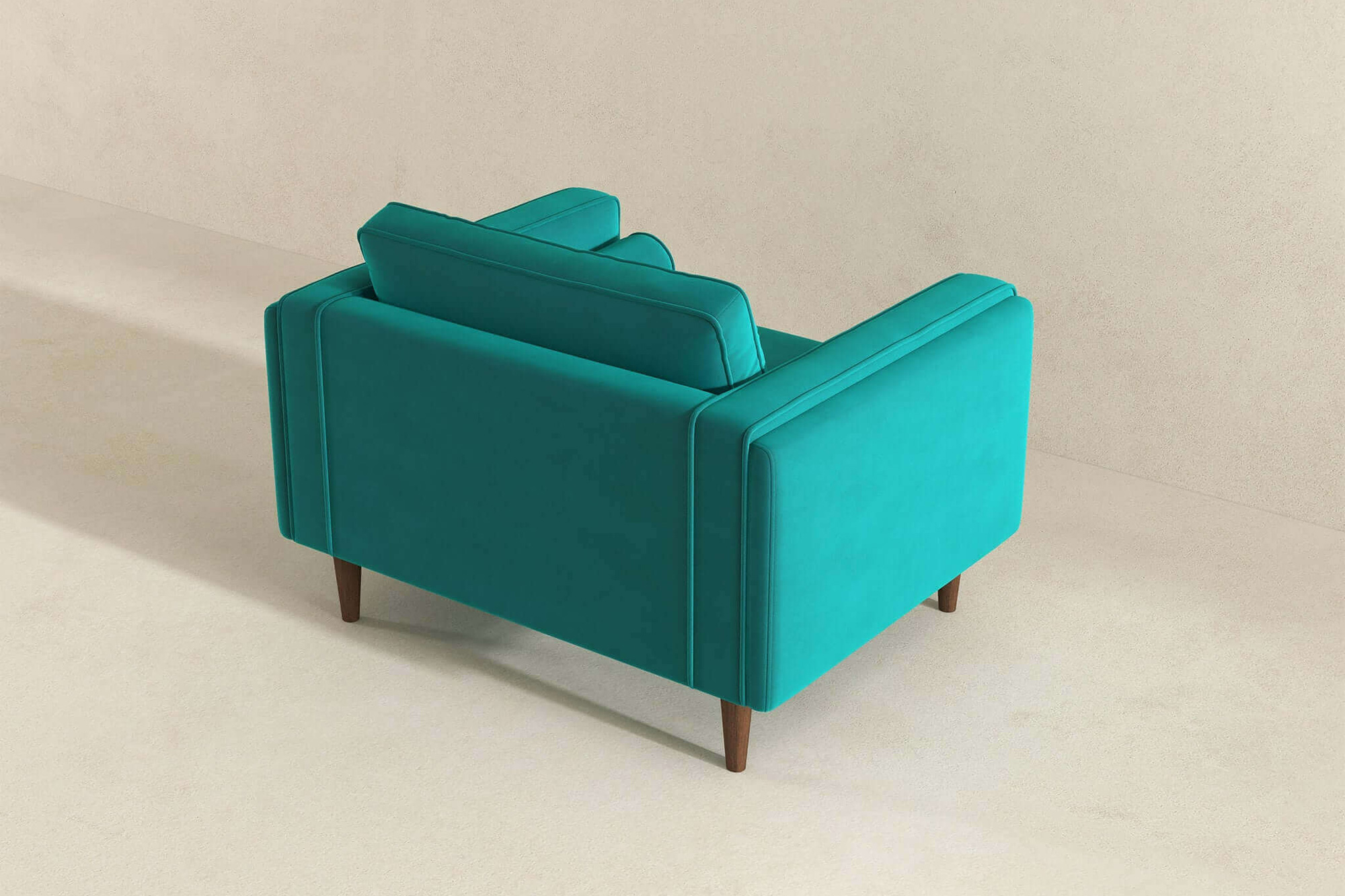 Ashcroft™ Amber Velvet Lounge Chair - Teal