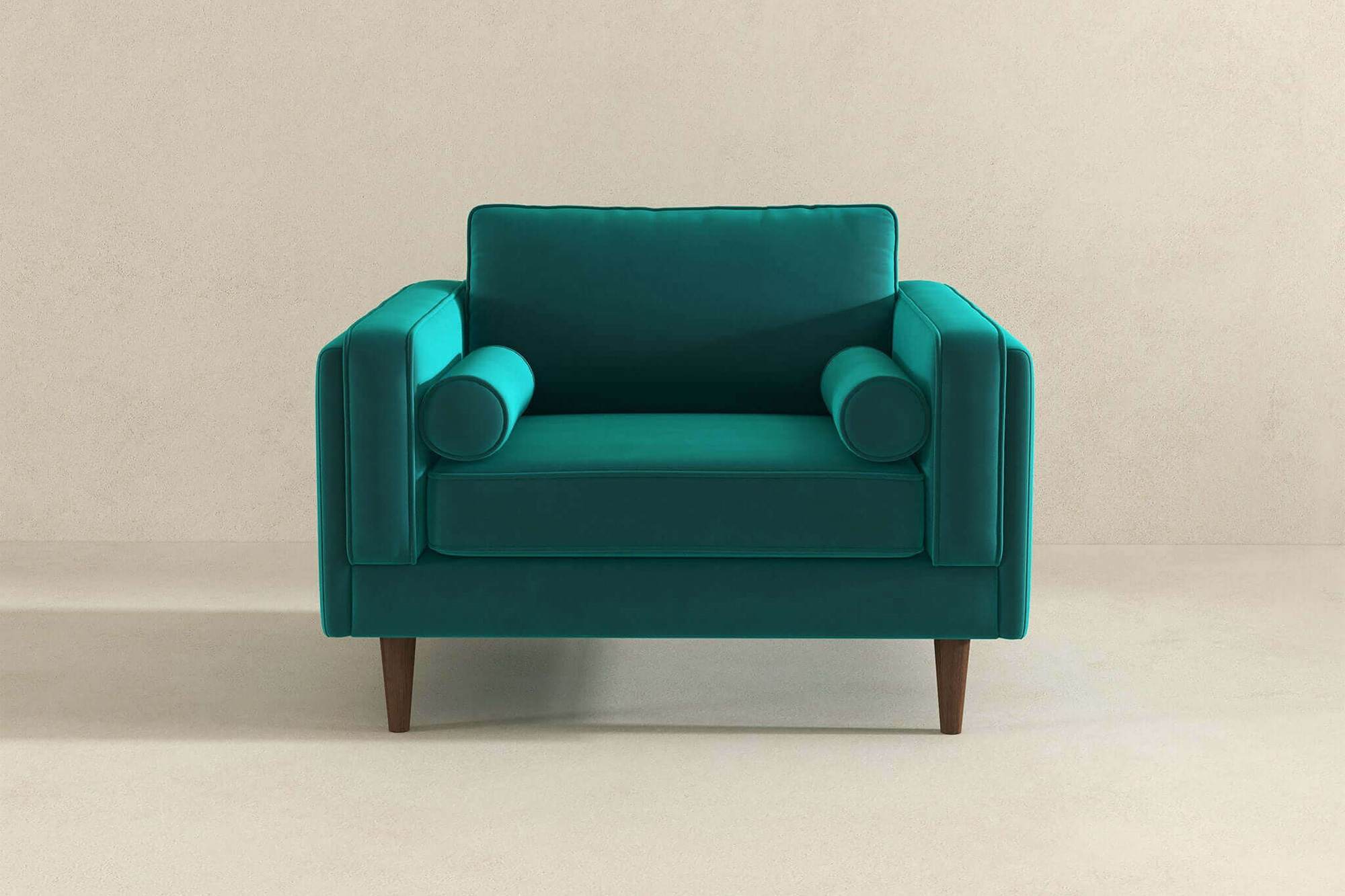 Ashcroft™ Amber Velvet Lounge Chair - Teal