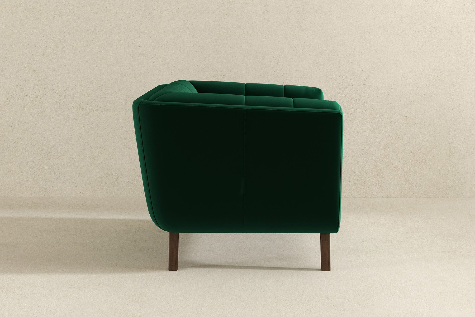 Ashcroft™ Addison Mid-Century Modern Velvet Lounge Chair - Dark Green