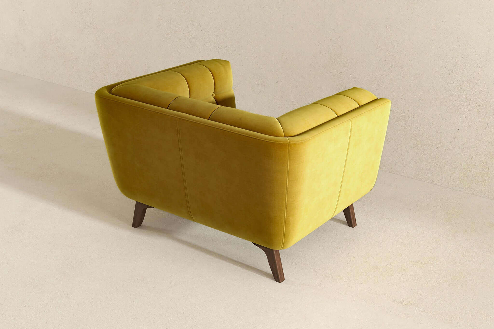 Ashcroft™ Addison Mid-Century Modern Velvet Lounge Chair - Gold