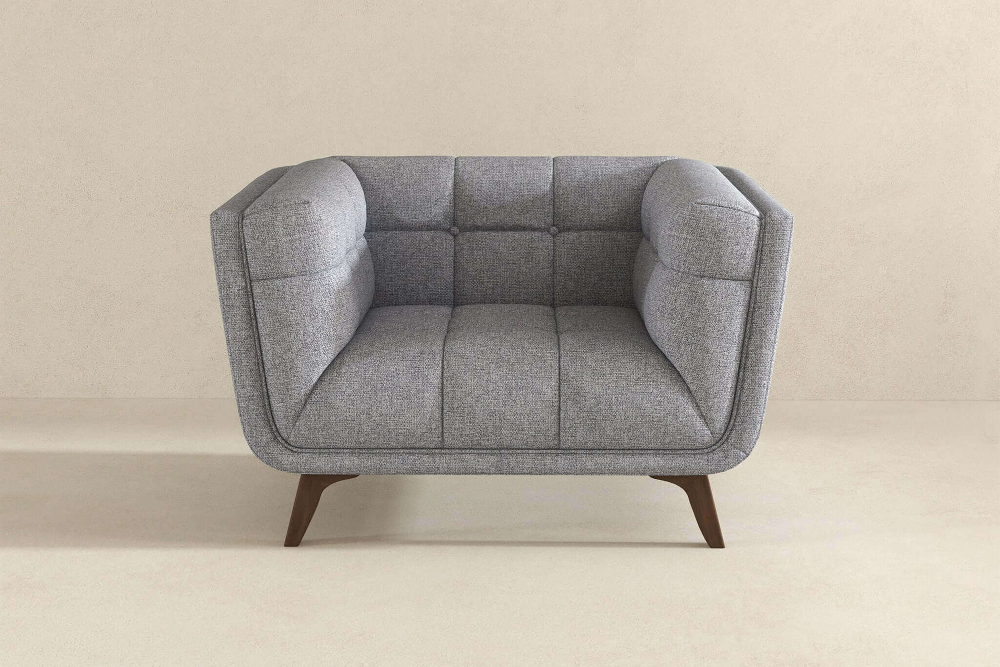 Ashcroft™ Addison Mid-Century Modern Fabric Lounge Chair - Light Gray