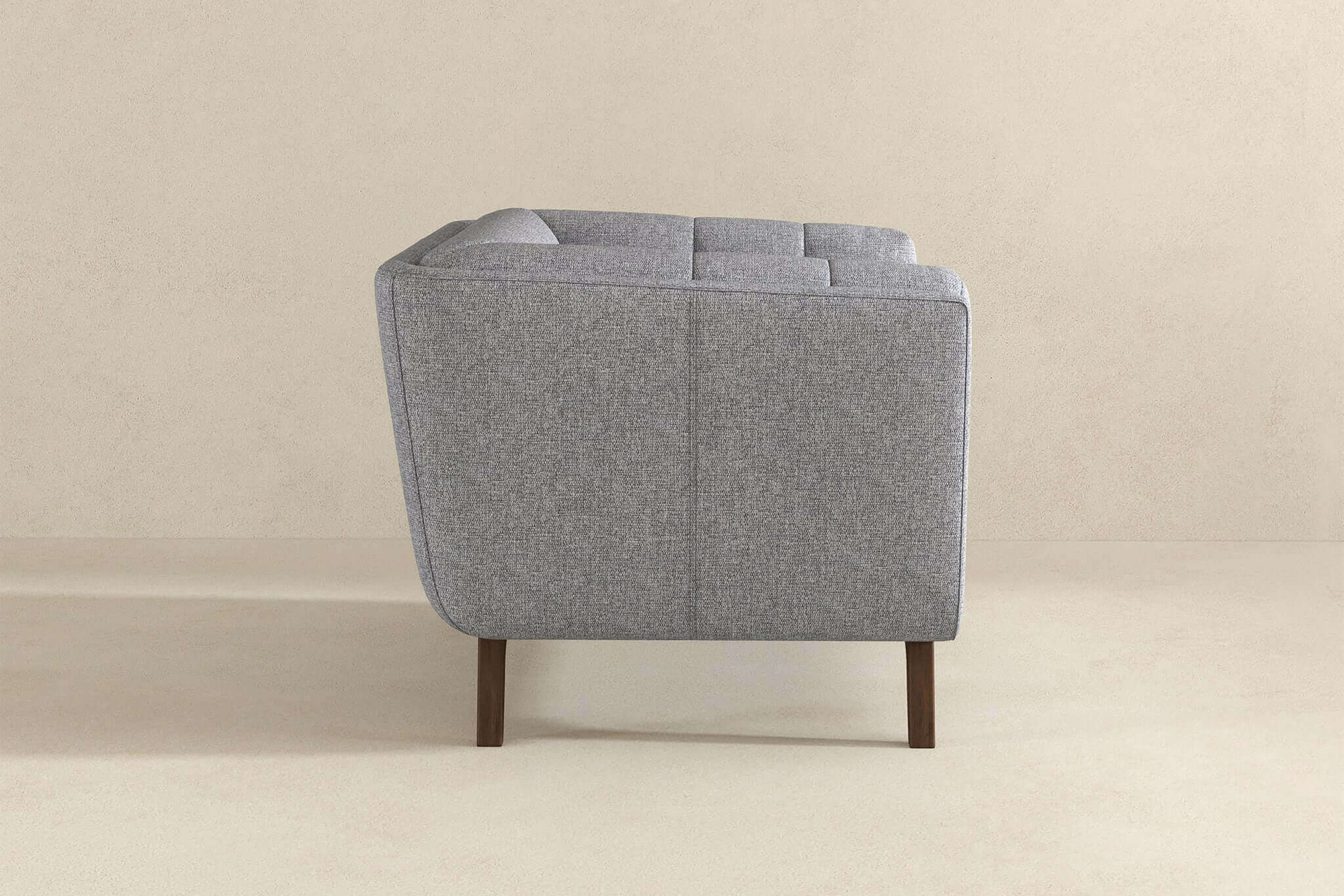 Ashcroft™ Addison Mid-Century Modern Fabric Lounge Chair - Light Gray