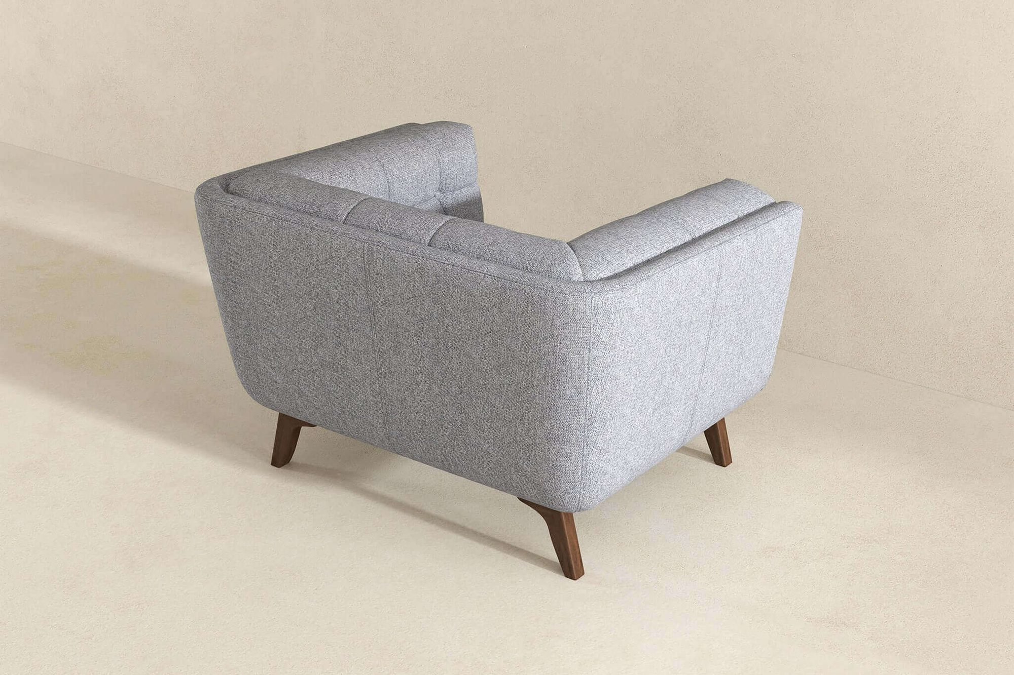 Ashcroft™ Addison Mid-Century Modern Fabric Lounge Chair - Light Gray