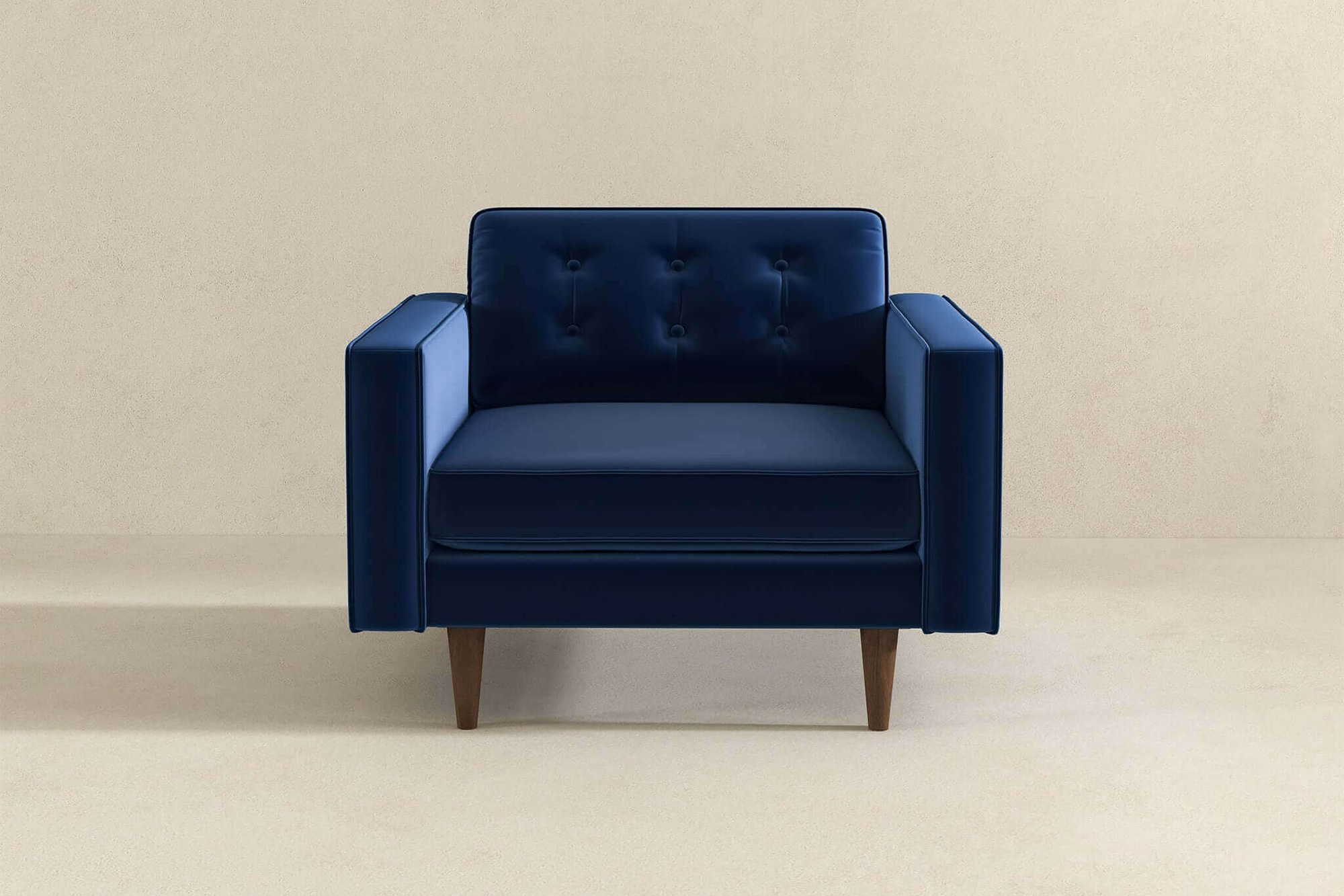 Ashcroft™ Casey Velvet Lounge Chair - Blue