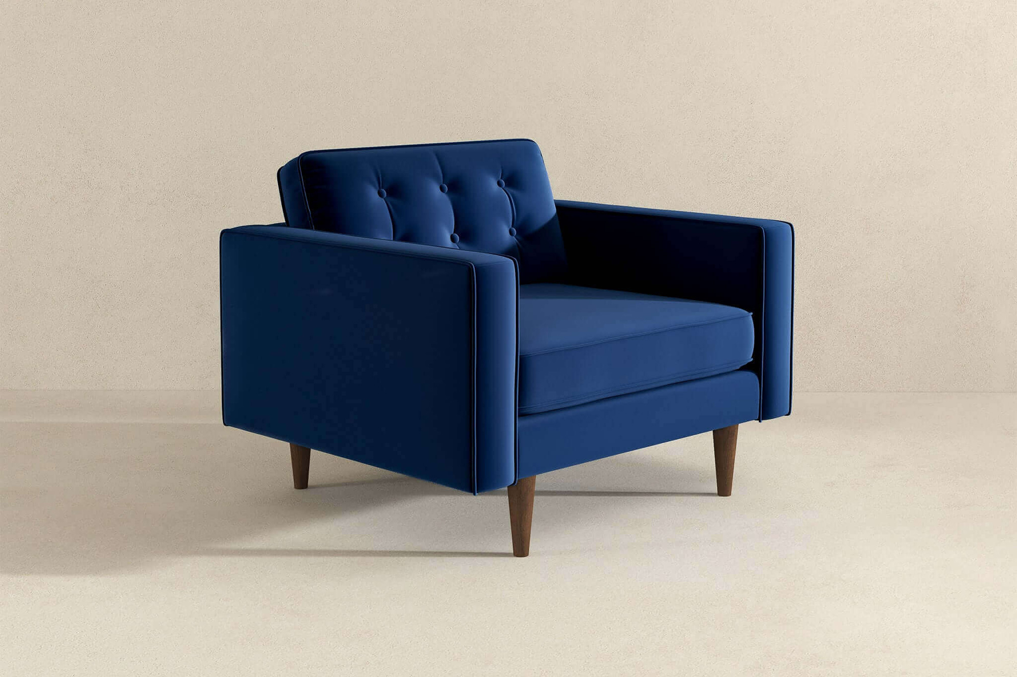 Ashcroft™ Casey Velvet Lounge Chair - Blue