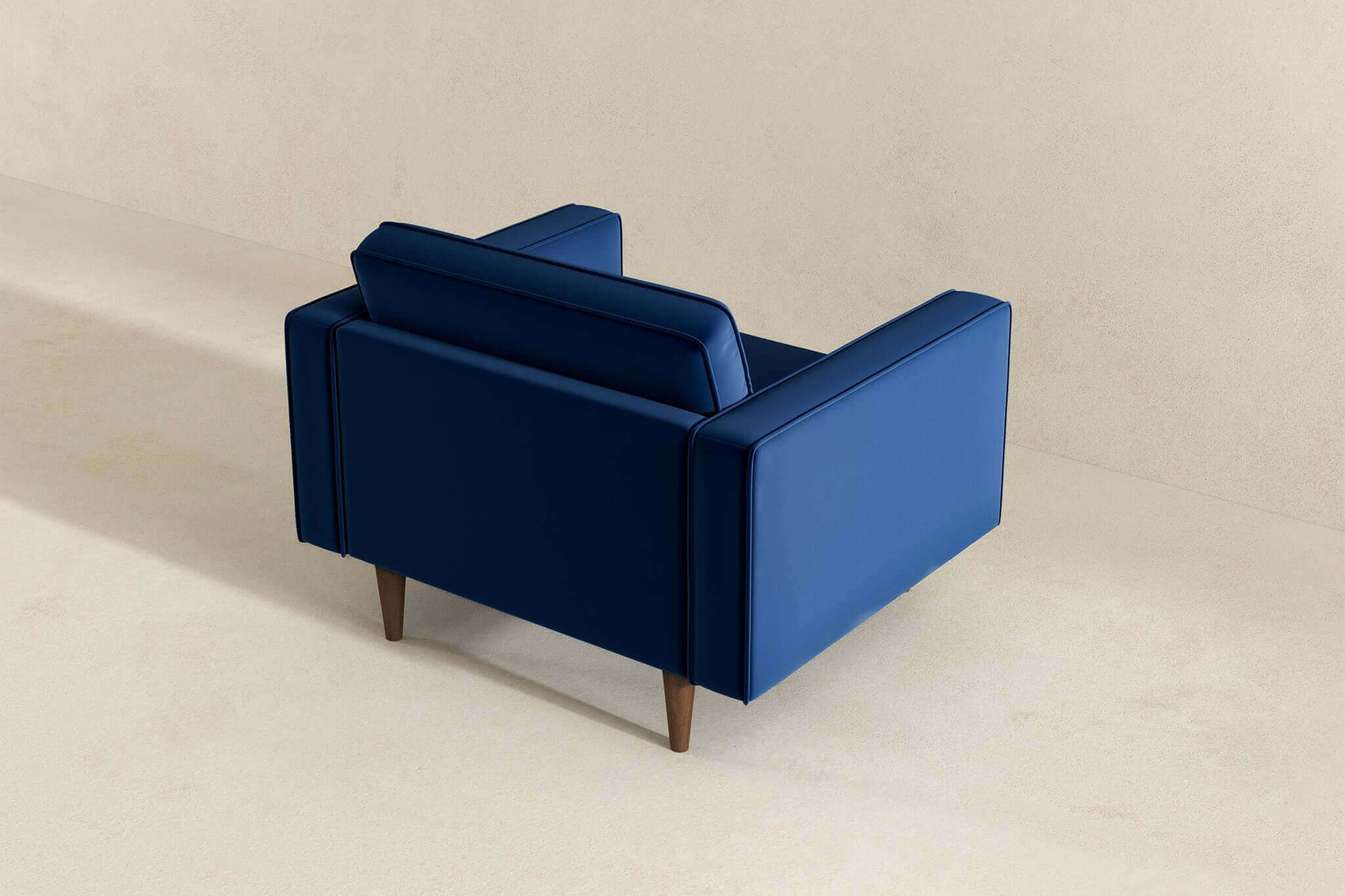 Ashcroft™ Casey Velvet Lounge Chair - Blue