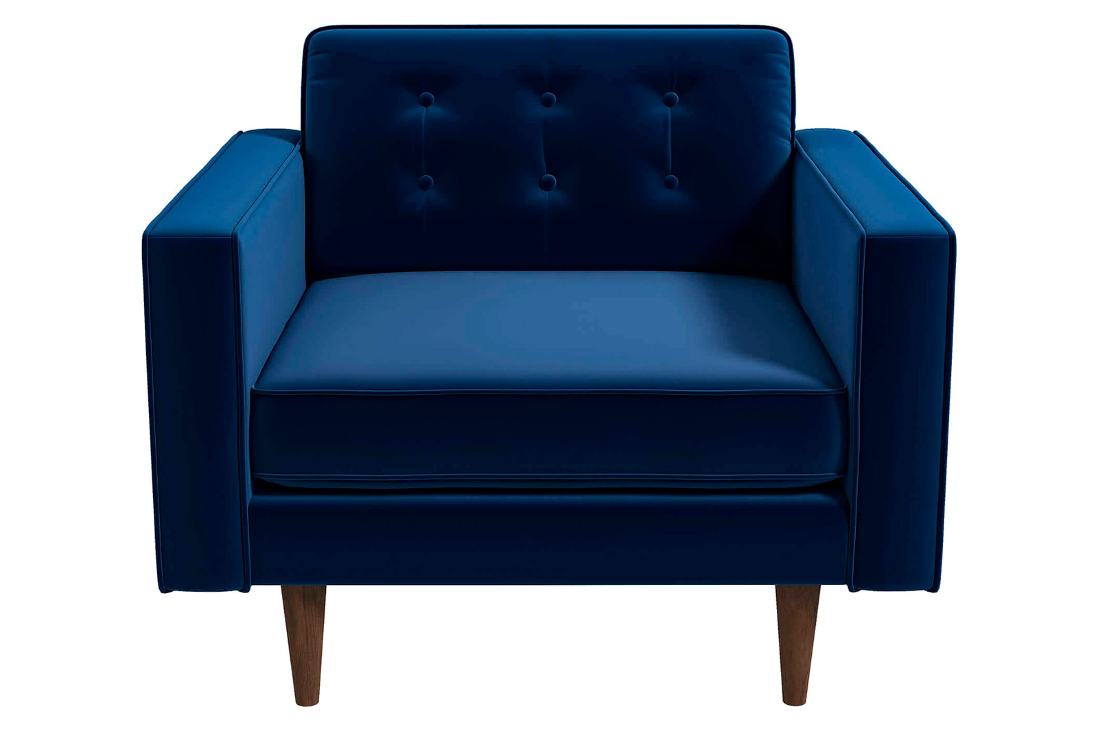 Ashcroft™ Casey Velvet Lounge Chair - Blue