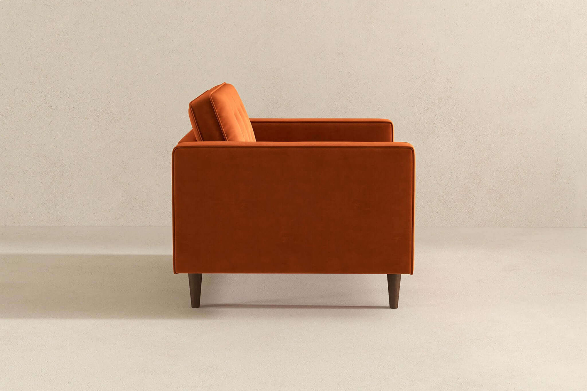 Ashcroft™ Casey Velvet Lounge Chair - Burnt Orange