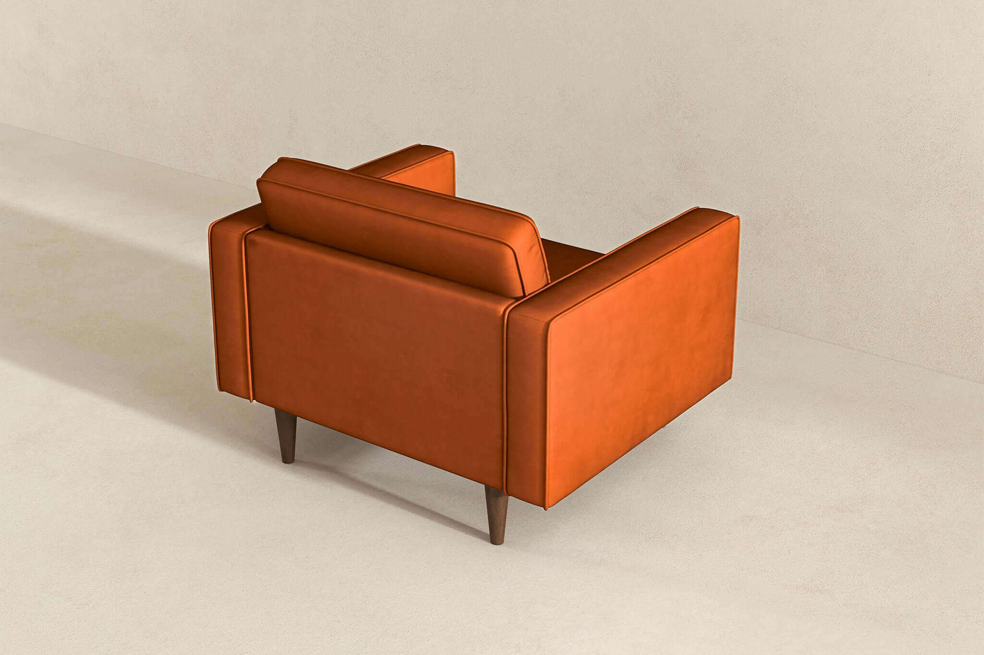 Ashcroft™ Casey Velvet Lounge Chair - Burnt Orange