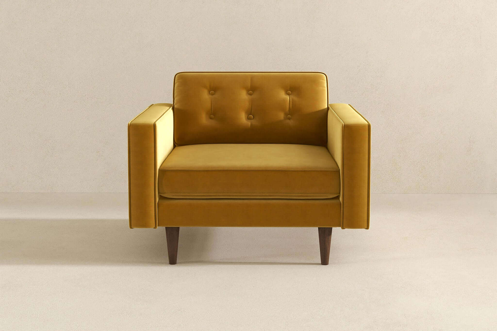 Ashcroft™ Casey Velvet Lounge Chair - Gold