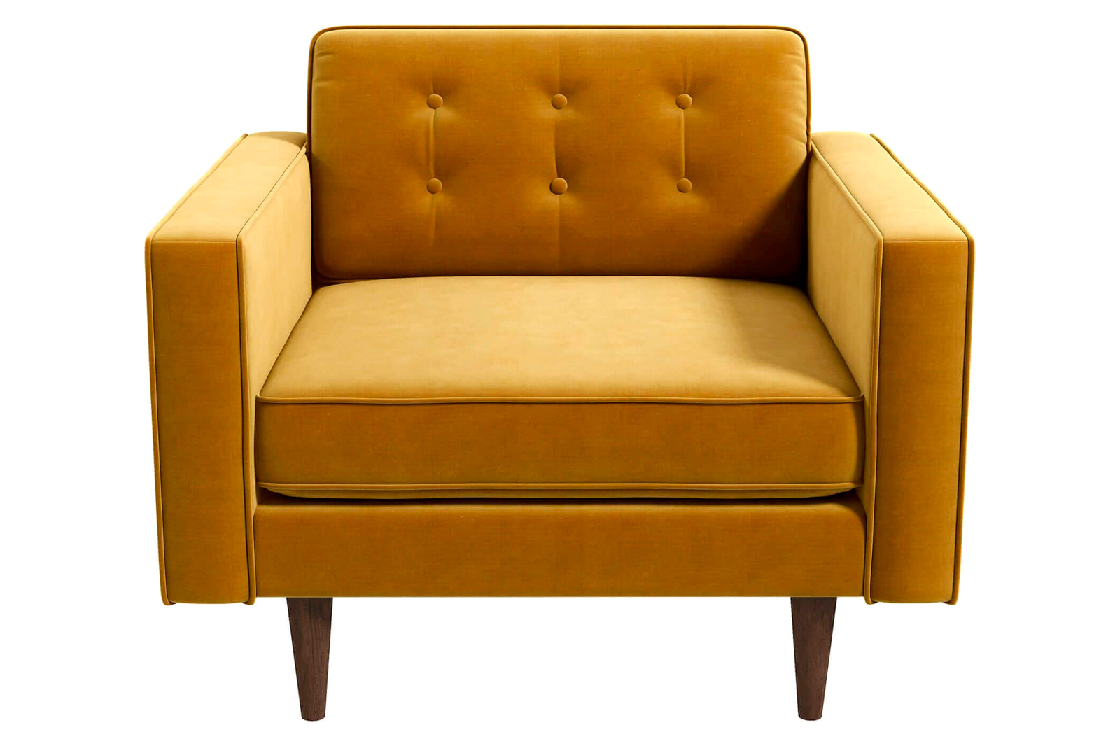 Ashcroft™ Casey Velvet Lounge Chair - Gold