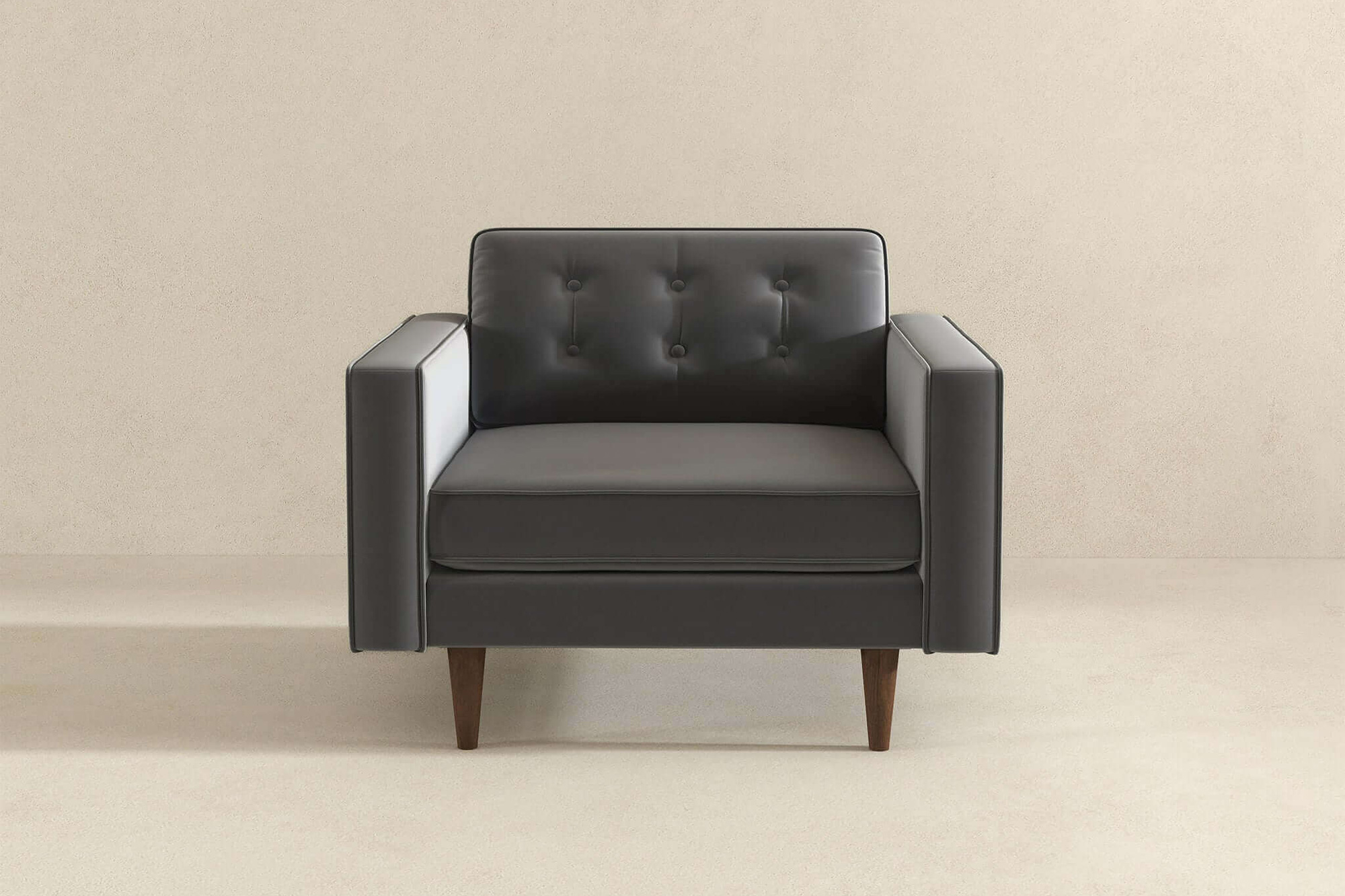 Ashcroft™ Casey Velvet Lounge Chair - Gray