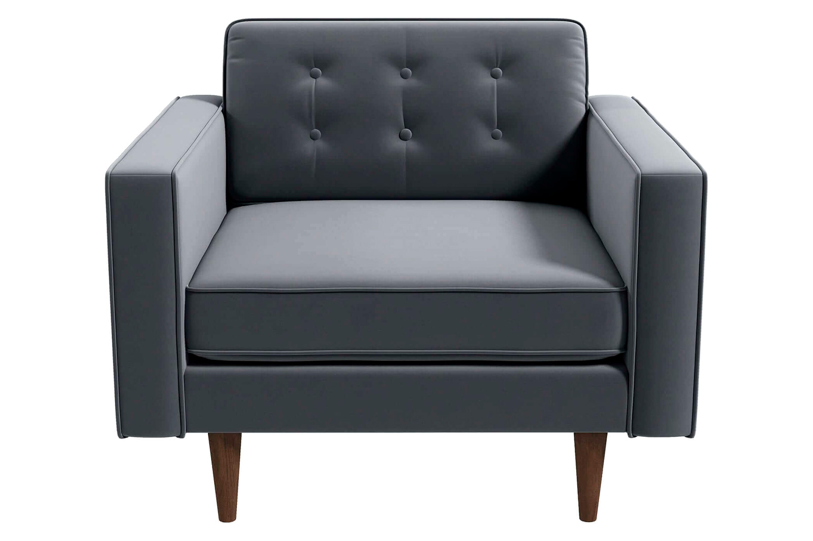 Ashcroft™ Casey Velvet Lounge Chair - Gray