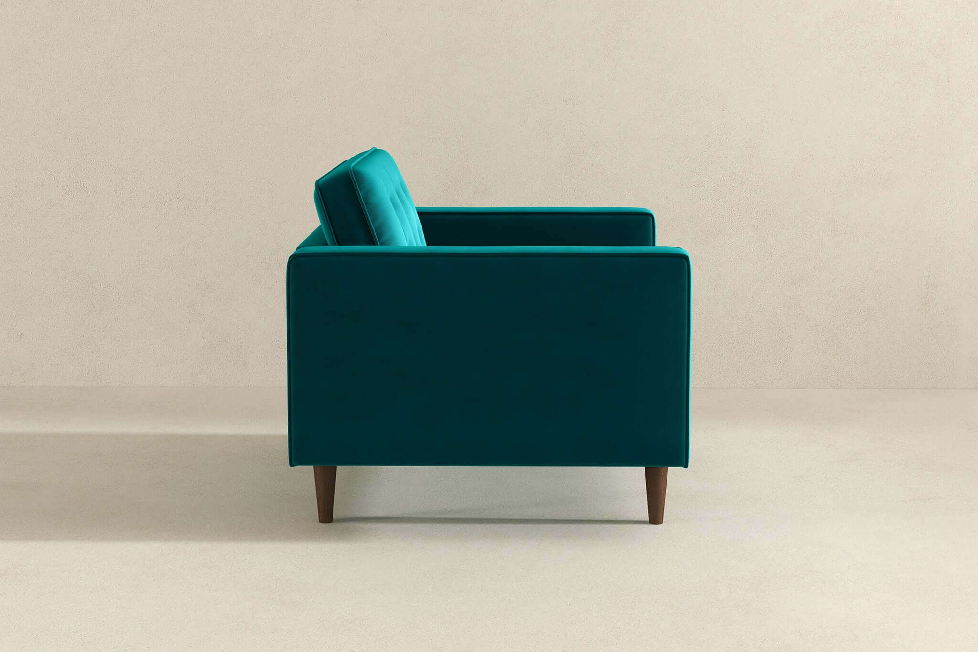 Ashcroft™ Casey Velvet Lounge Chair - Teal